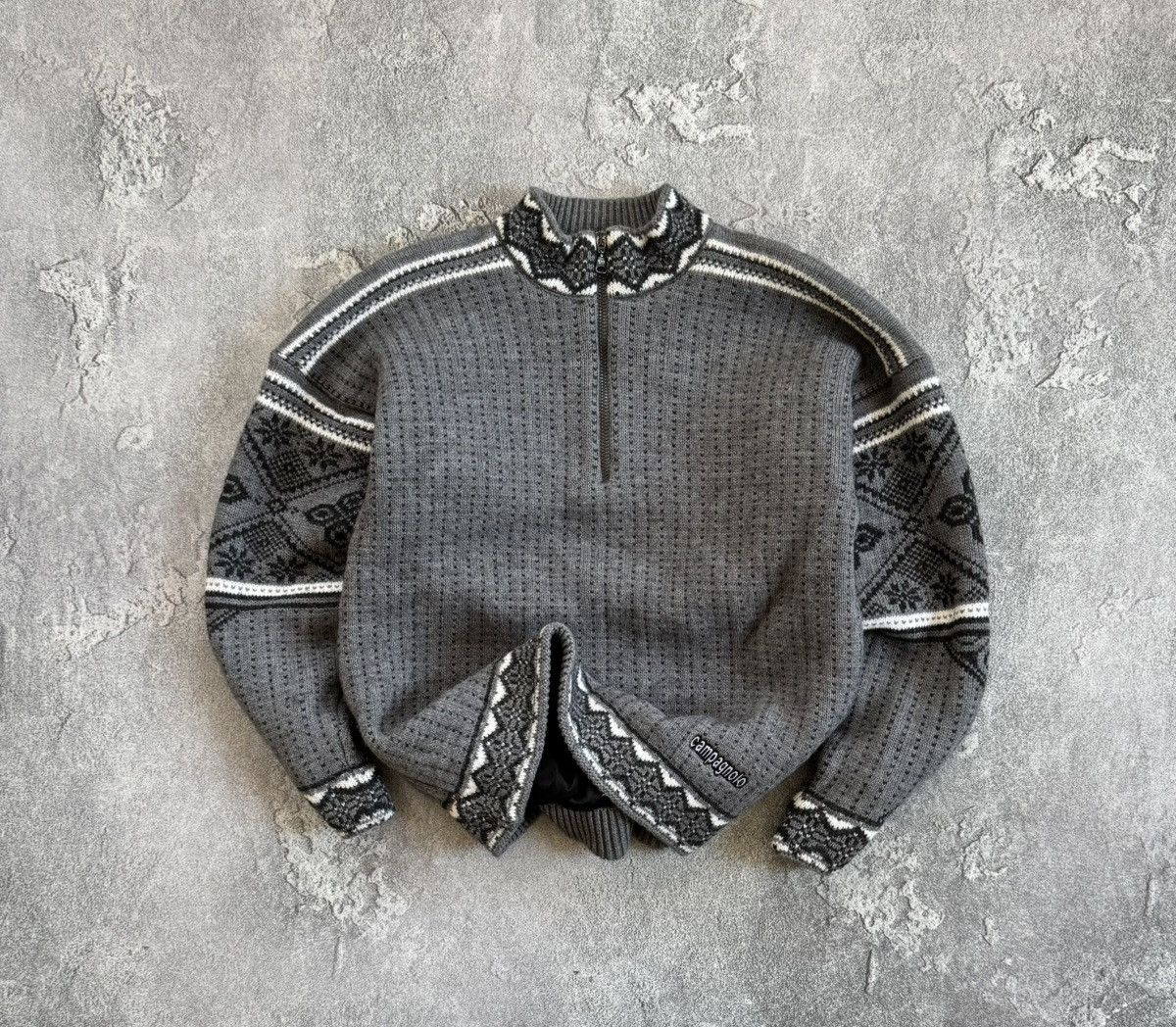 Moods of Norway F.LLI Campagnolo 1/4 zip sweater knitwear jumper pullover Size US M / EU 48-50 / 2 - 1 Thumbnail