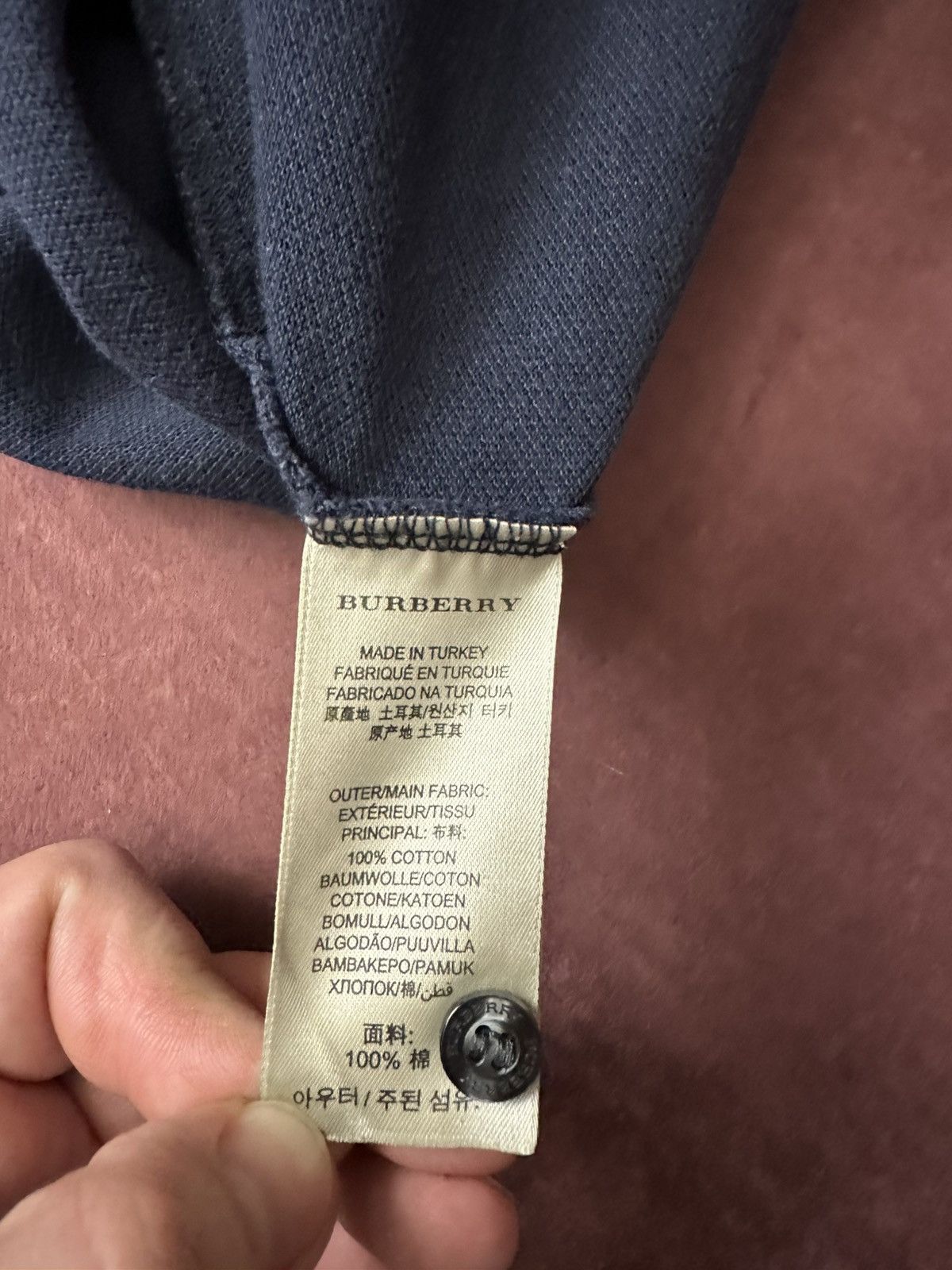 Burberry Burberry polo size L dark blue Size US L / EU 52-54 / 3 - 9 Thumbnail
