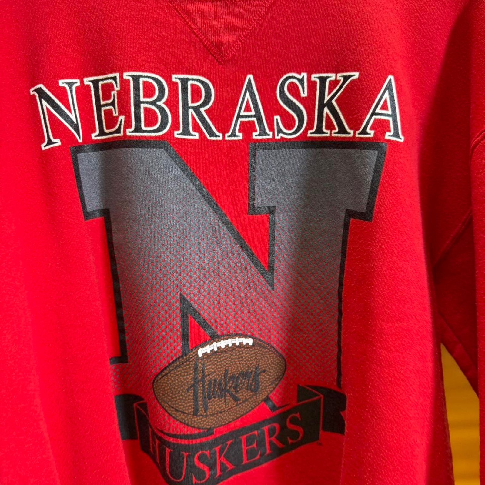 Vintage Vintage 90s Nebraska Huskers Football Russell Crewneck Size US L / EU 52-54 / 3 - 2 Thumbnail
