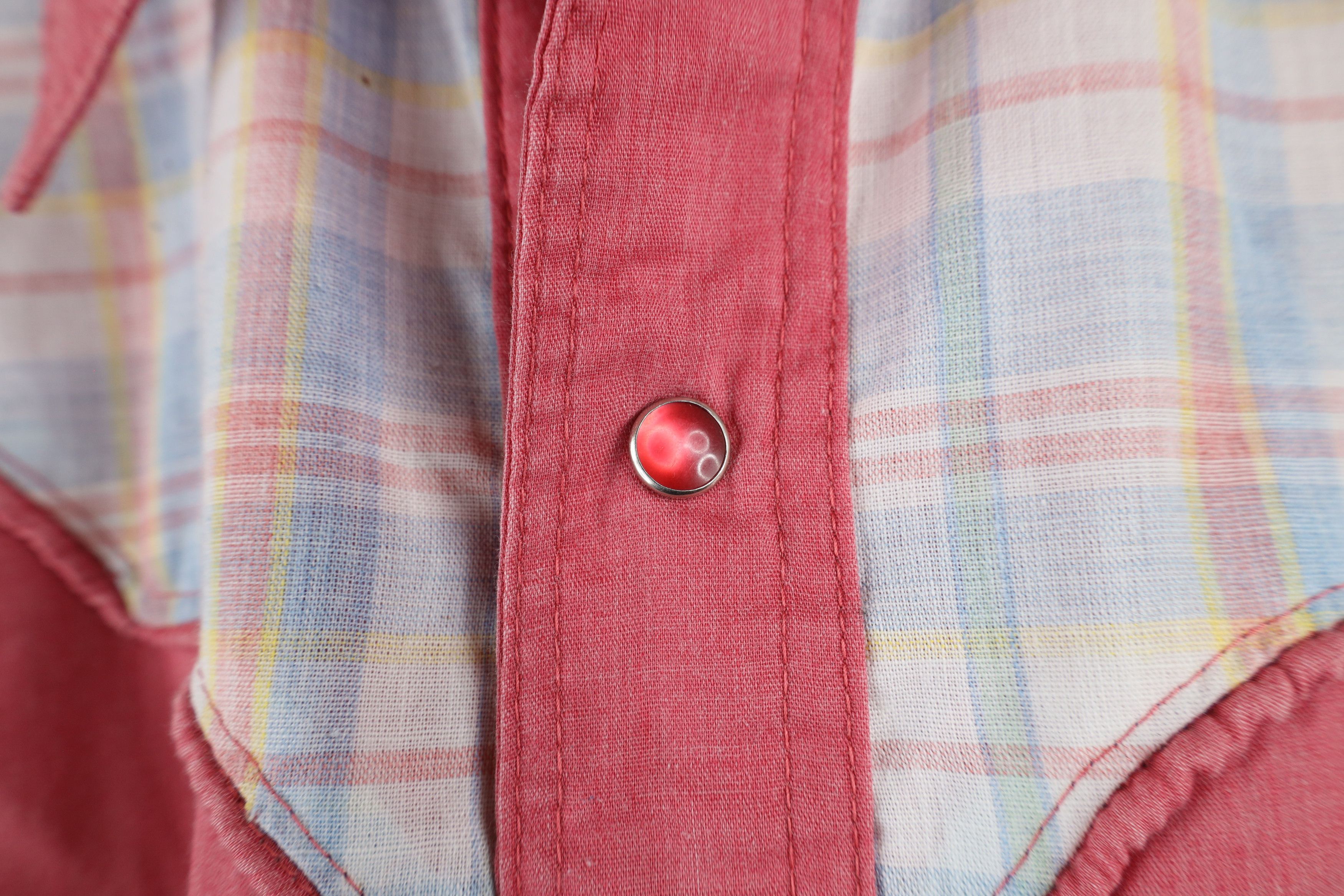 Vintage Vintage 70s Rockabilly Chambray Western Cowboy Button Shirt Size US XXL / EU 58 / 5 - 6 Thumbnail