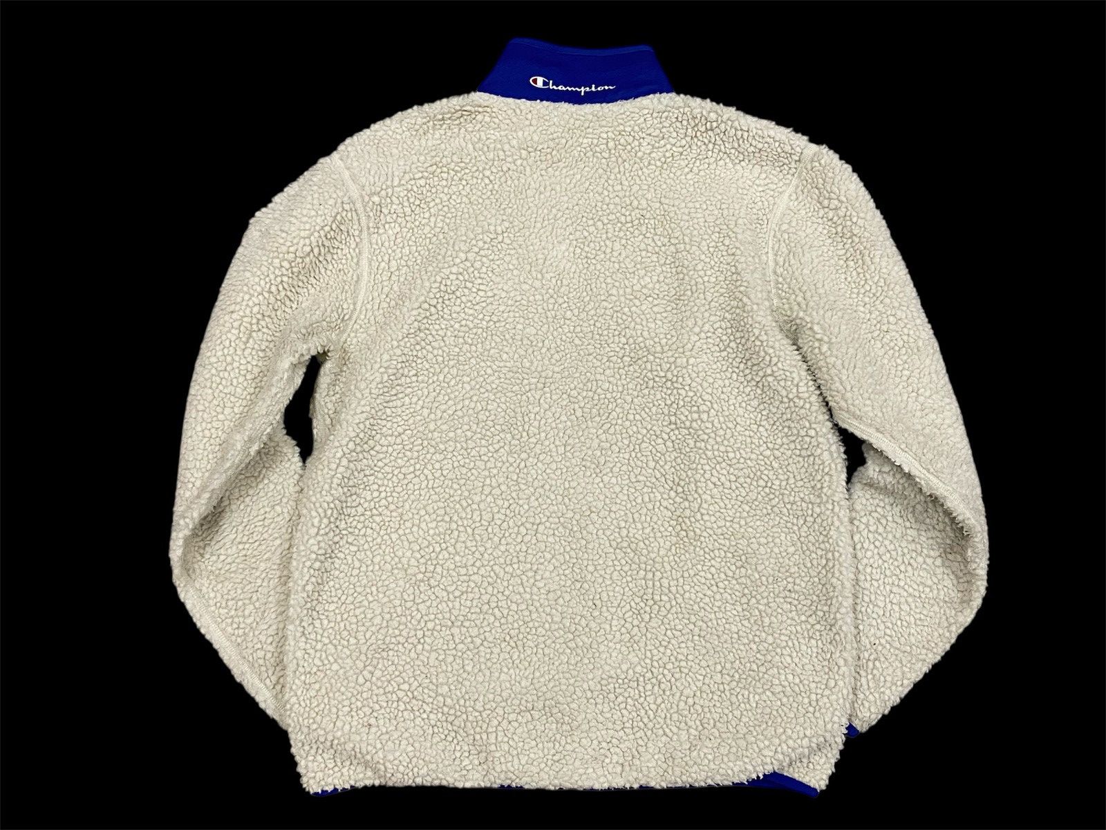 Champion Champion Sherpa Fleece Full Zip Jacket – Cream / Royal Blue Size US L / EU 52-54 / 3 - 2 Thumbnail