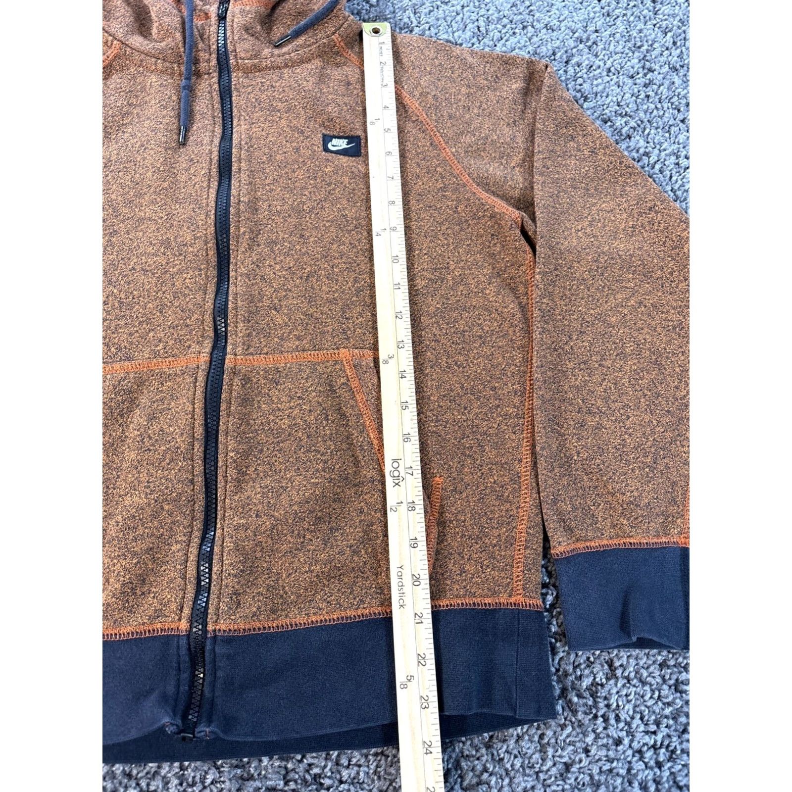 Nike Nike Sportswear Hoodie Mens Small Orange Pullover Hooded Logo Embroidered All Seasons Pocket x Size US S / EU 44-46 / 1 - 2 Thumbnail