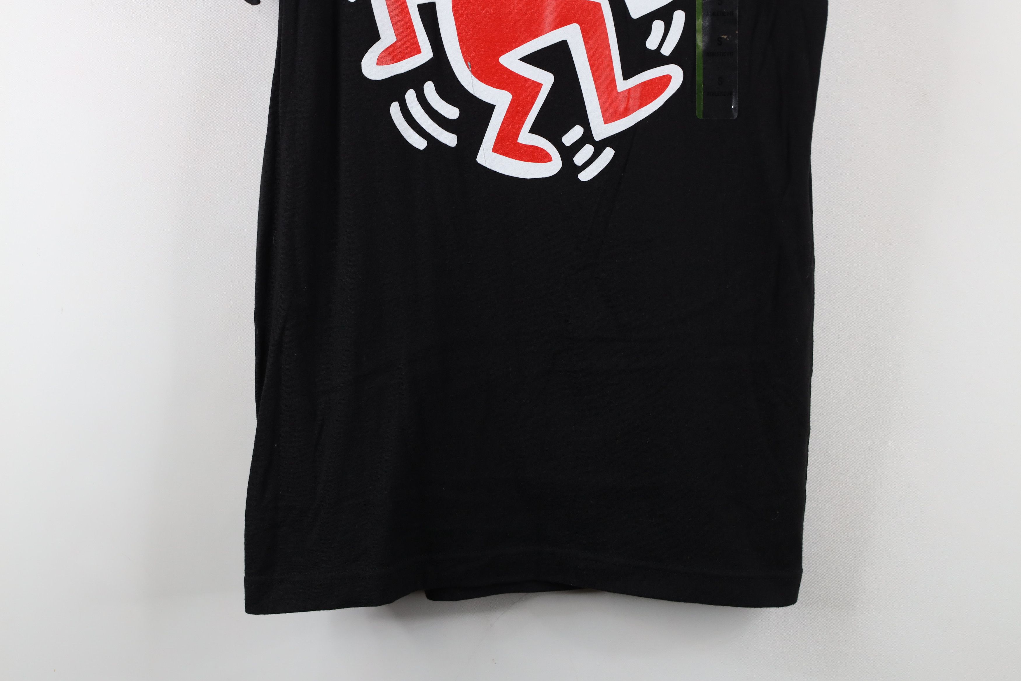 Vintage Deadstock Retro Y2K Keith Haring Art Dog T-Shirt Black Size US S / EU 44-46 / 1 - 3 Thumbnail