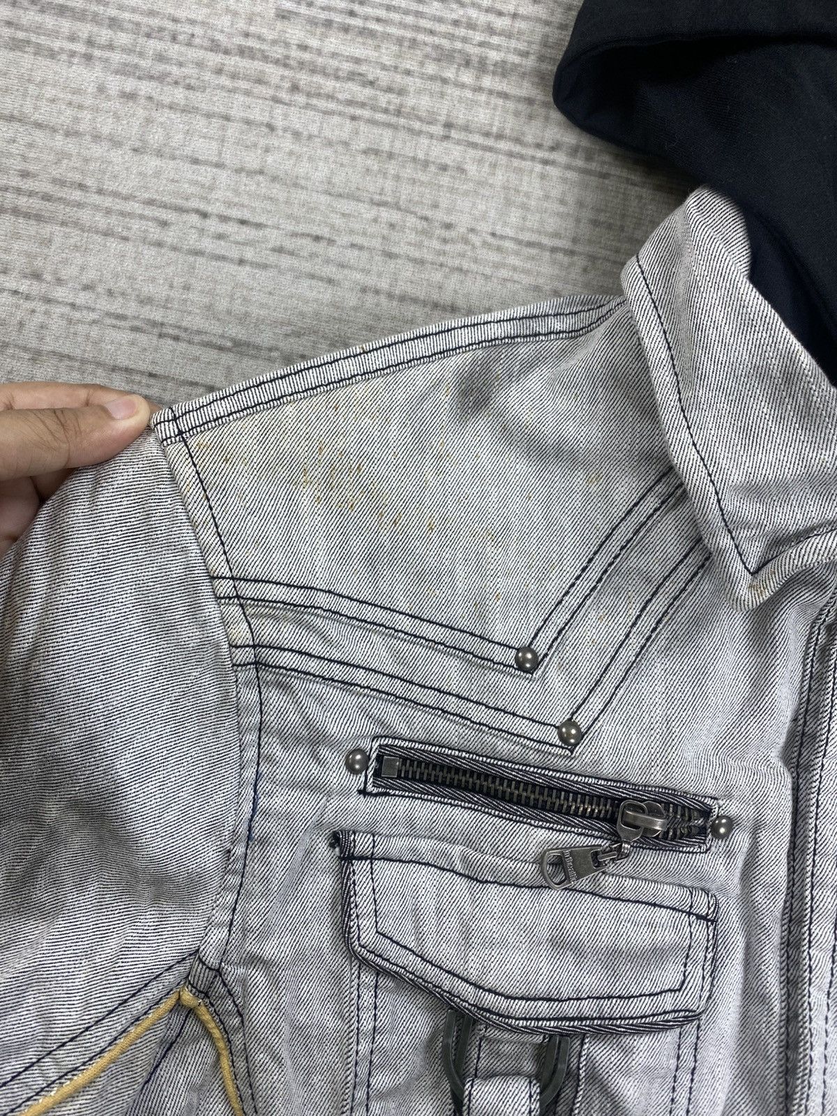 In The Attic 🔥STEALS In The Attic Wash Grey Detachable Punk Jacket Size US M / EU 48-50 / 2 - 7 Thumbnail