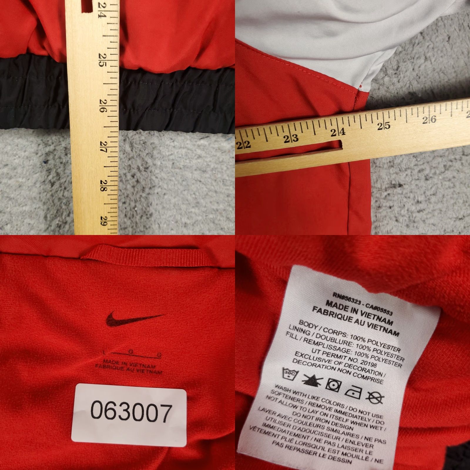 Nike Nike Jacket Mens Large Red Black DNA Force Swoosh Full Zip Hoodie Windbreaker Size US L / EU 52-54 / 3 - 8 Thumbnail