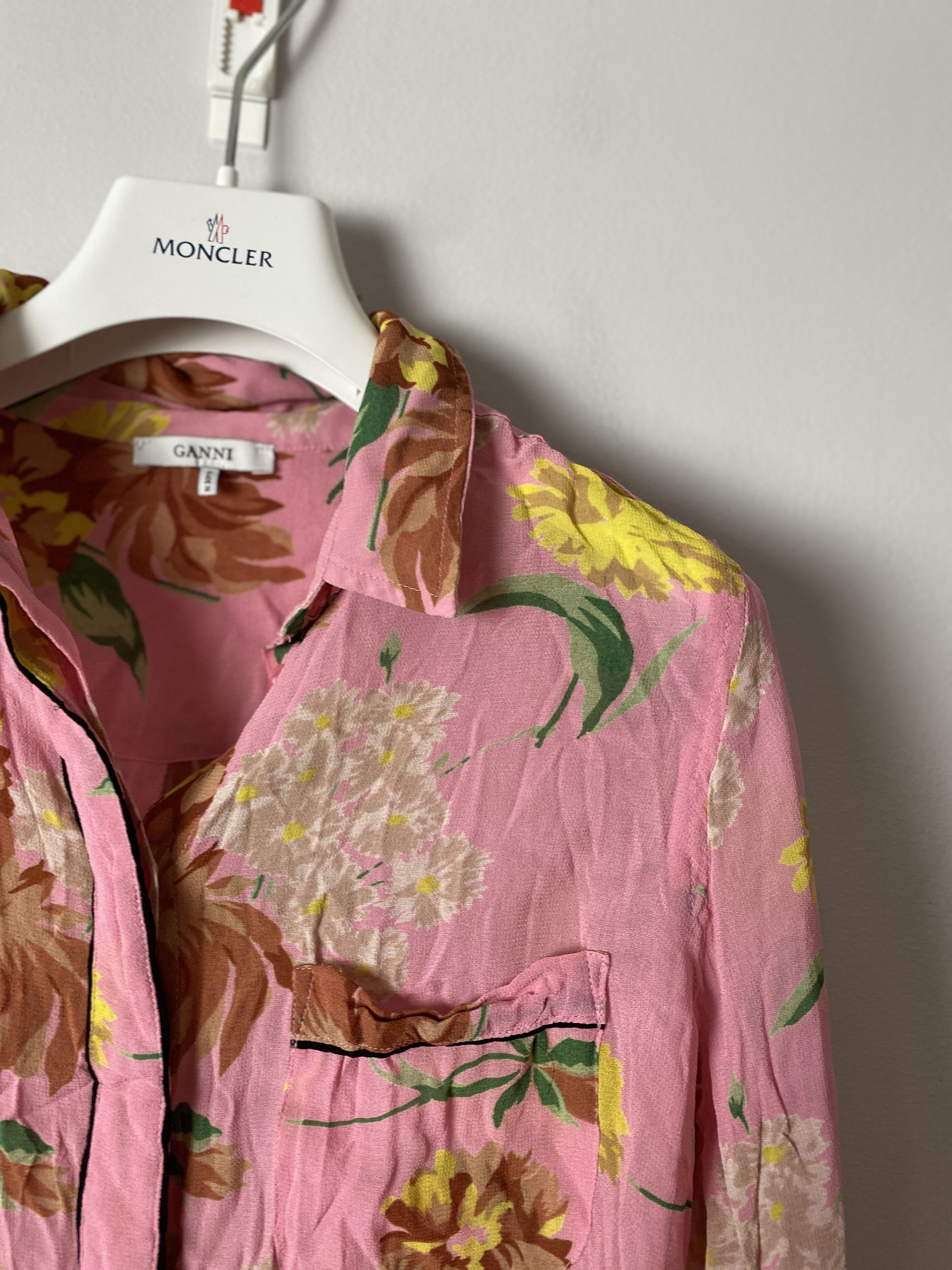 Ganni Ganni Marceau Georgette floral print shirt Size XS / US 0-2 / IT 36-38 - 2 Thumbnail