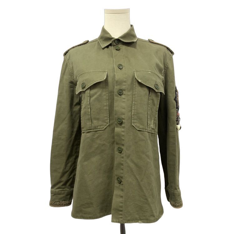 Saint Laurent Paris Saint Laurent Olive Military Jacket Size 36 Size XS / US 0-2 / IT 36-38 - 1 Thumbnail