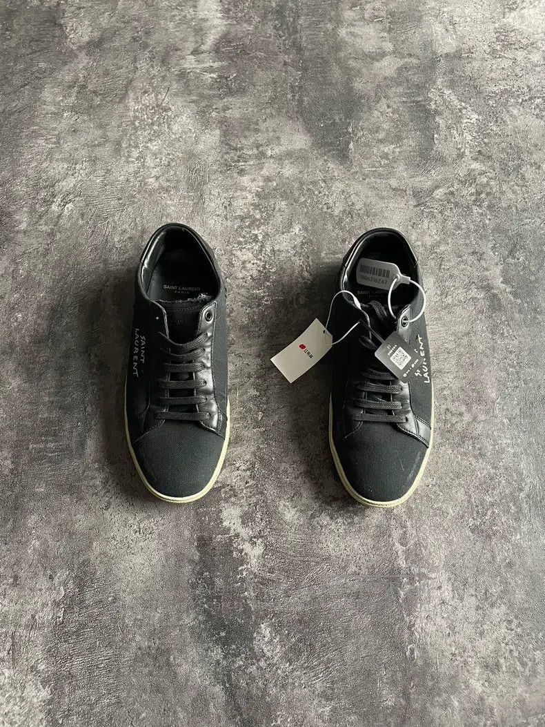 Saint Laurent Paris Saint Laurent Paris Slogan Distressed Canvas Shoes Size US 8 / EU 41 - 1 Thumbnail