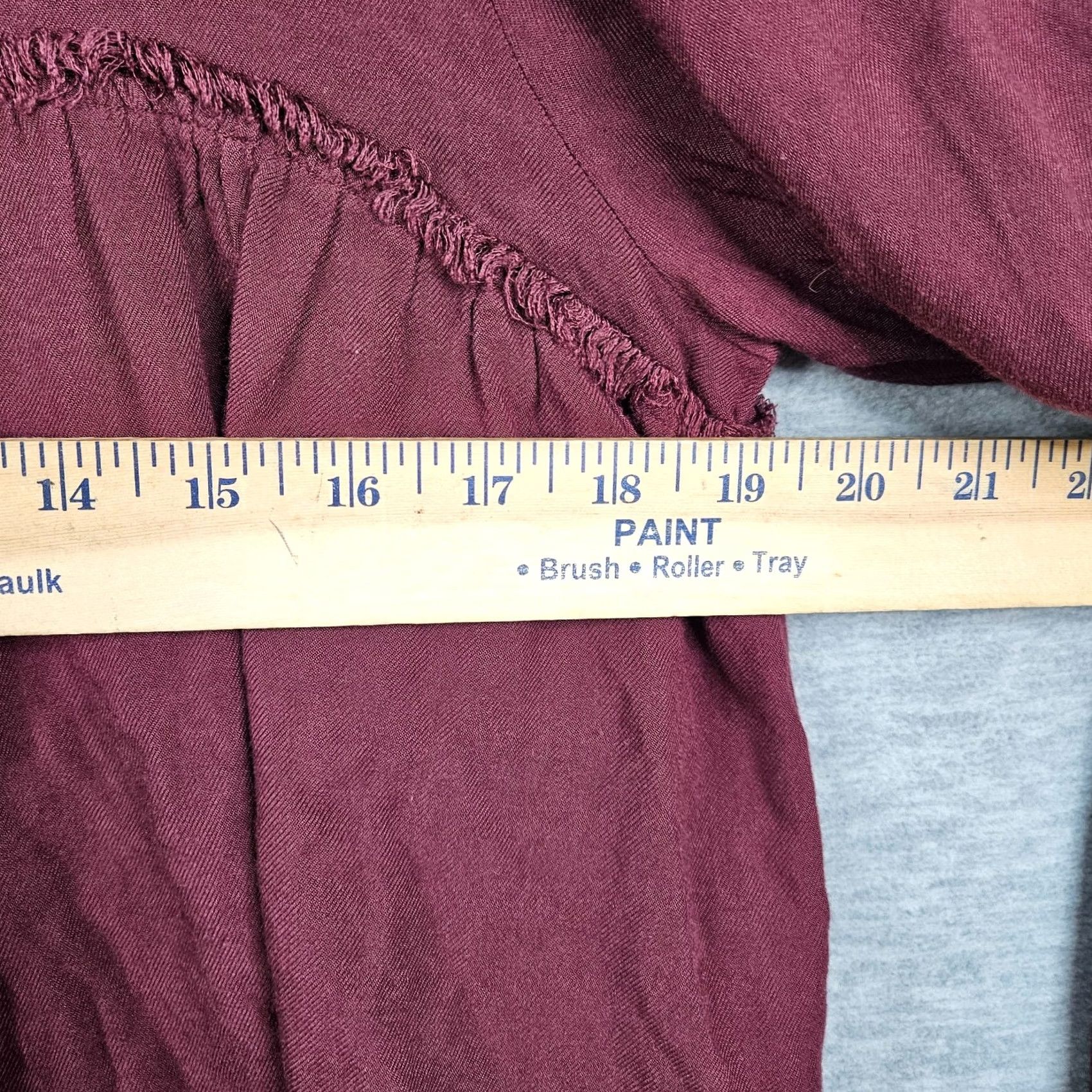CLOT Cloth & Stone Button-Up Shirt Womens M Burgundy Long Sleeve Casual Regular Fit Size M Size M / US 6-8 / IT 42-44 - 5 Thumbnail