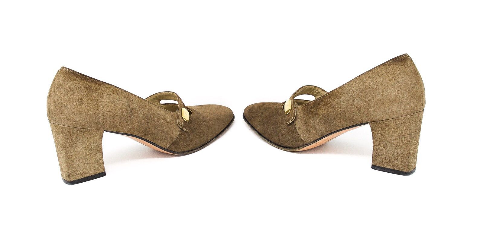 Salvatore Ferragamo Vintage Suede Salvatore Ferragamo Mary Janes size 7 Size US 7 / IT 37 - 4 Thumbnail