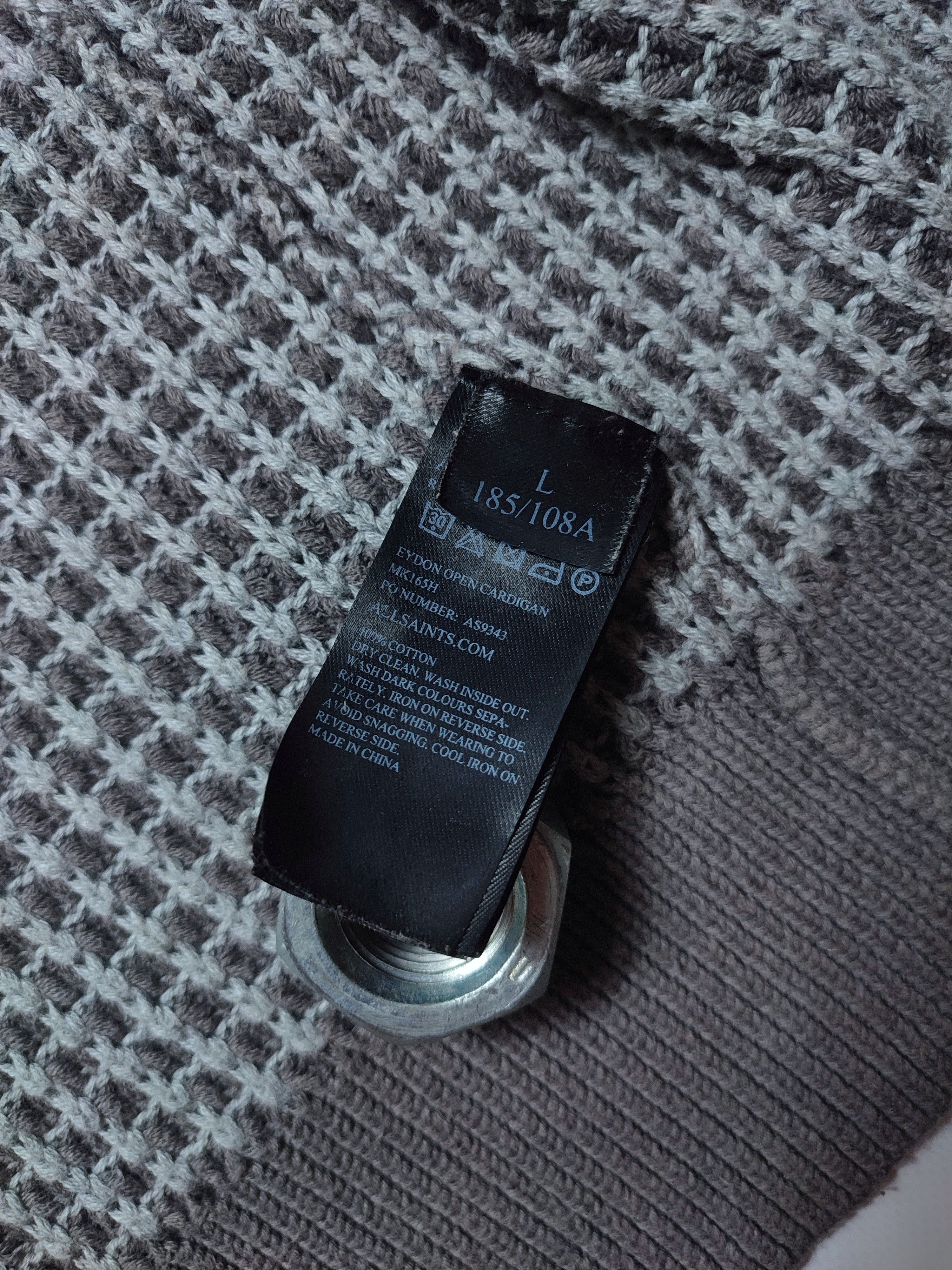 Allsaints Allsaints Eydon Open Waffle Heavy Cardigan Size US L / EU 52-54 / 3 - 12 Thumbnail