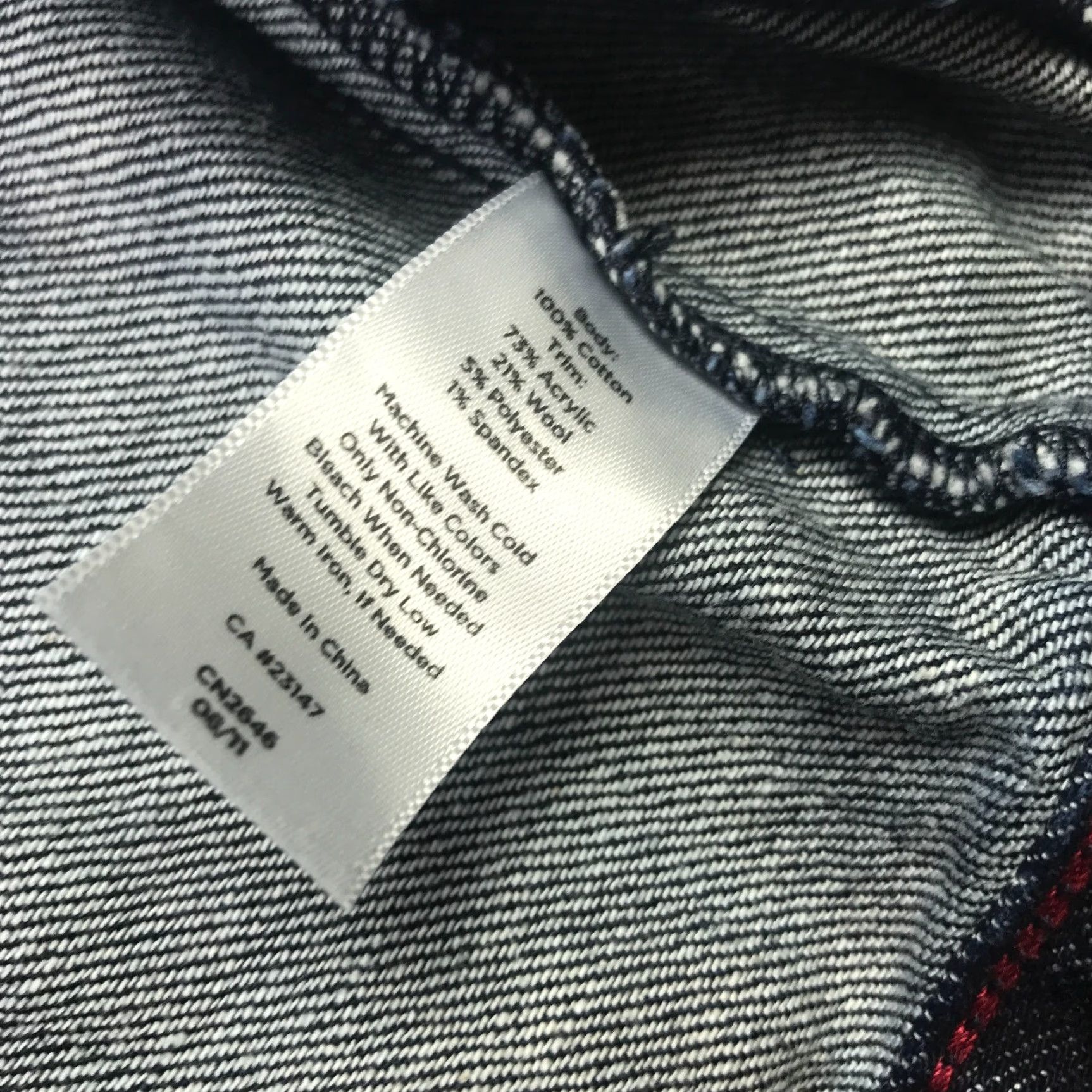 Talbots Talbots Denim Jacket Womens Size 6 Blue Full Zip Collared Wool Blend Denim Jacket, Classic Fit, Regular, Womens Size 28" / US 6 / IT 42 - 7 Thumbnail