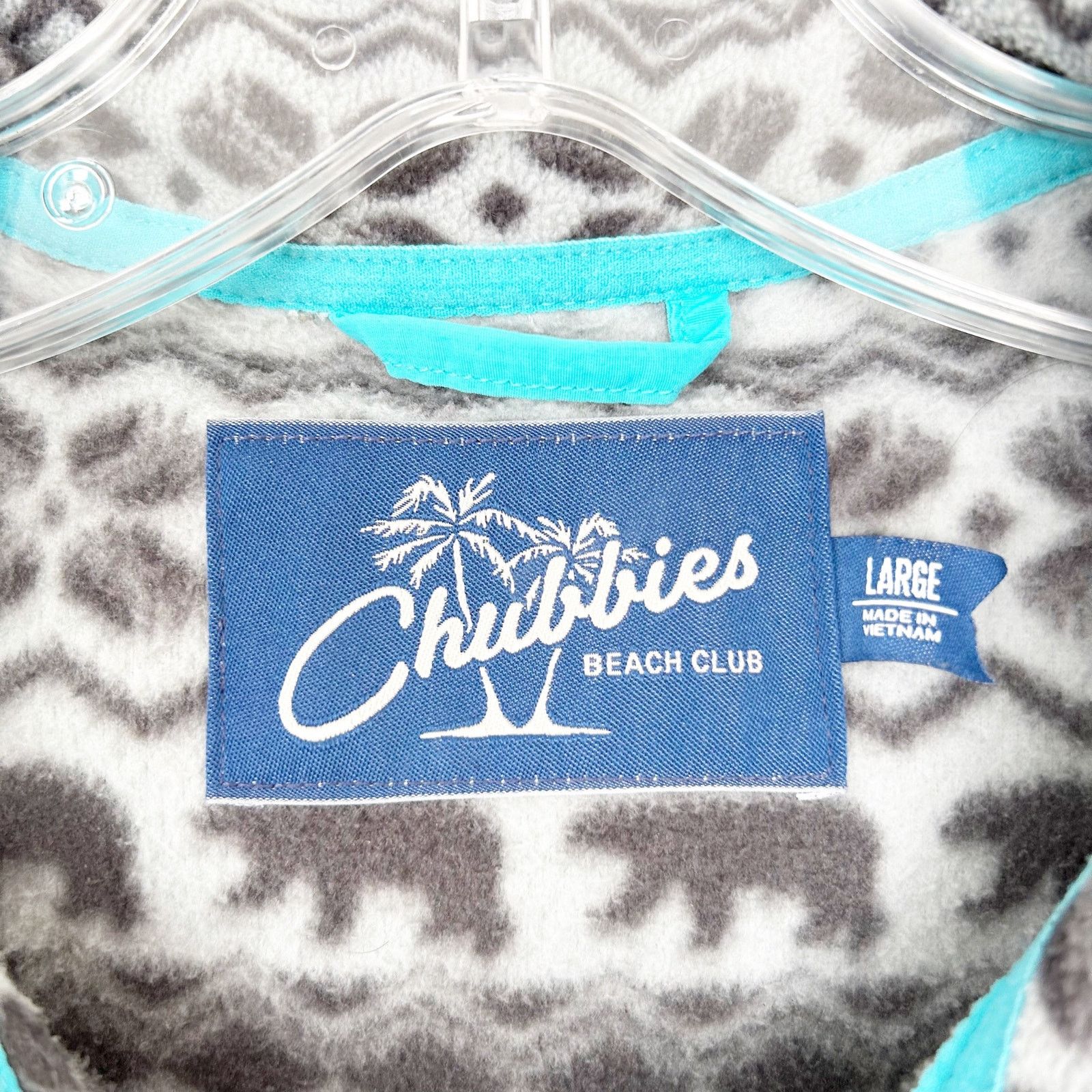 Chubbies Chubbies Gray Fleece Bear Print Quarter Zip Sweater Sz L Size US L / EU 52-54 / 3 - 3 Thumbnail