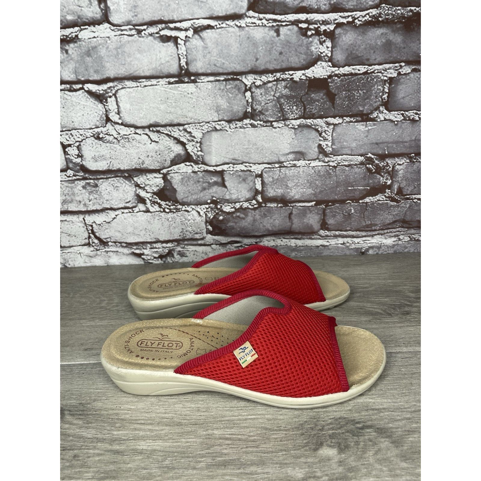Other Fly Flot Anatomic Red Mesh Slide Wedge Comfort Casual Sandal Size US 6 / IT 36 - 16 Thumbnail