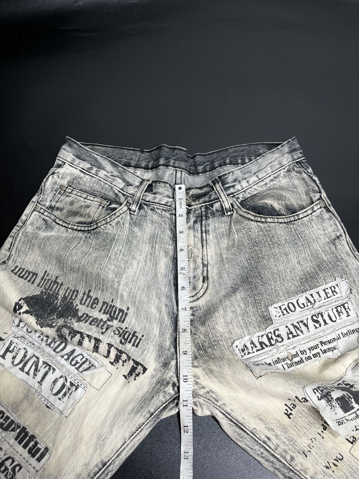 If Six Was Nine × Japanese Brand × Le Grande Bleu (L.G.B.) Japanese Bernings Sho Poem skulls punk Size US 31 - 14 Thumbnail