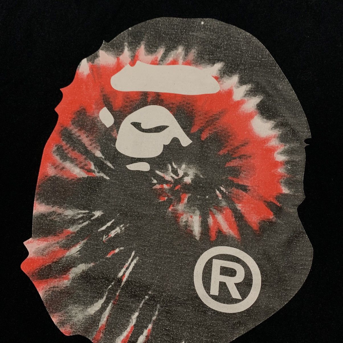 Bape Bape Medium Big Ape Head Tie Dye Black Tee Size US M / EU 48-50 / 2 - 3 Thumbnail
