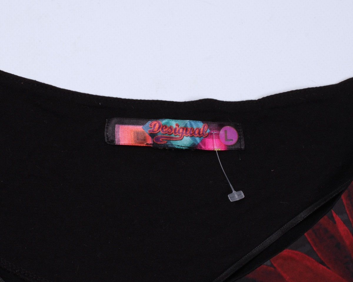 Designer × Desigual DESIGUAL Viscose Blend Black Flower Rhinestones Tops Blouse Size L / US 10 / IT 46 - 12 Thumbnail