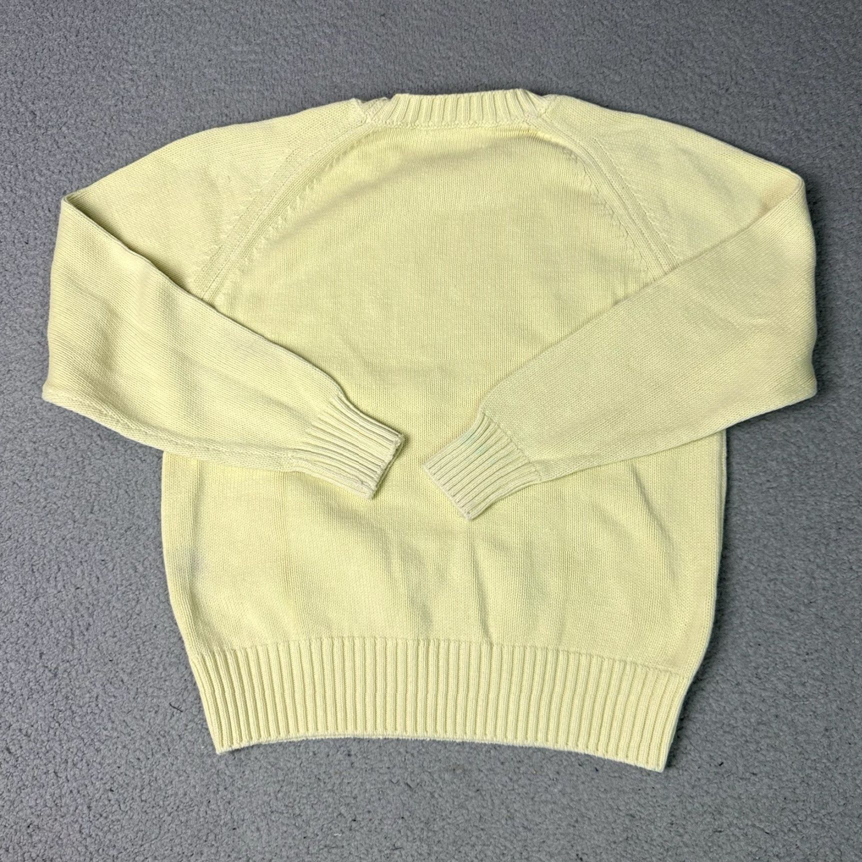 Vintage VINTAGE L.L. Bean Sweater Womens Large Yellow Pullover Tight Knit Cotton Fisherman Crew Neck Cable Knit 80s 90s Womens Size L / US 10 / IT 46 - 5 Thumbnail