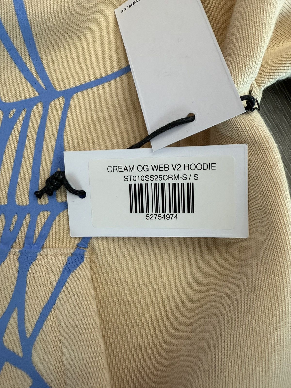 Sp5der Sp5der OG "Web" V2 Hoodie (Cream) Size US S / EU 44-46 / 1 - 5 Thumbnail