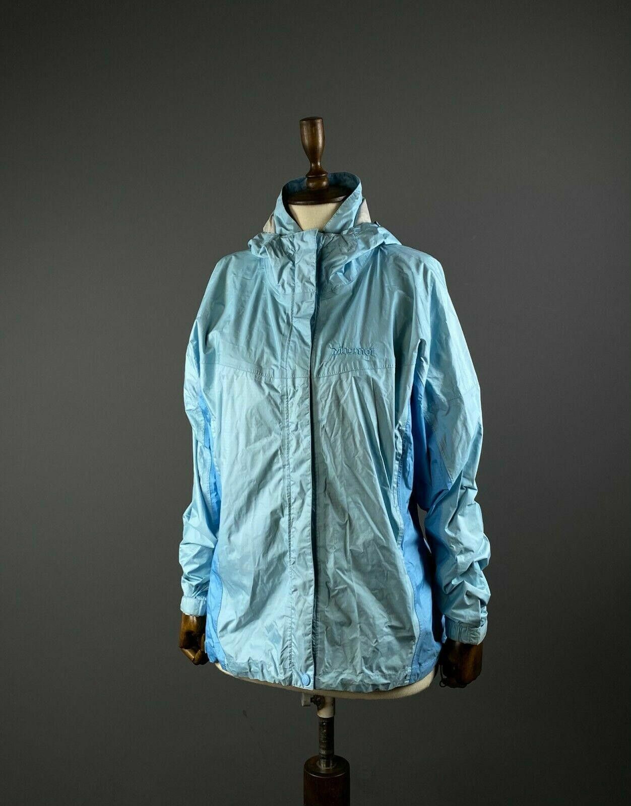 Marmot Marmot Blue Full Zip Hooded Nylon Hiking Jacket Size L Size L / US 10 / IT 46 - 1 Thumbnail