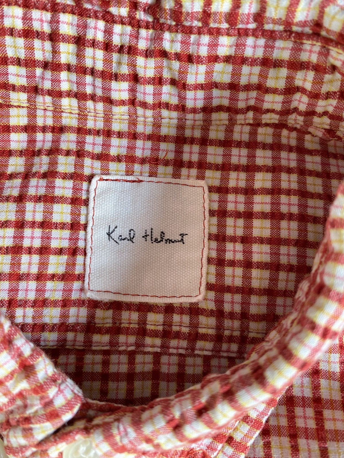 Karl Helmut Karl Helmut Red Checkered Shirt with Decorative Patches Size US S / EU 44-46 / 1 - 5 Thumbnail