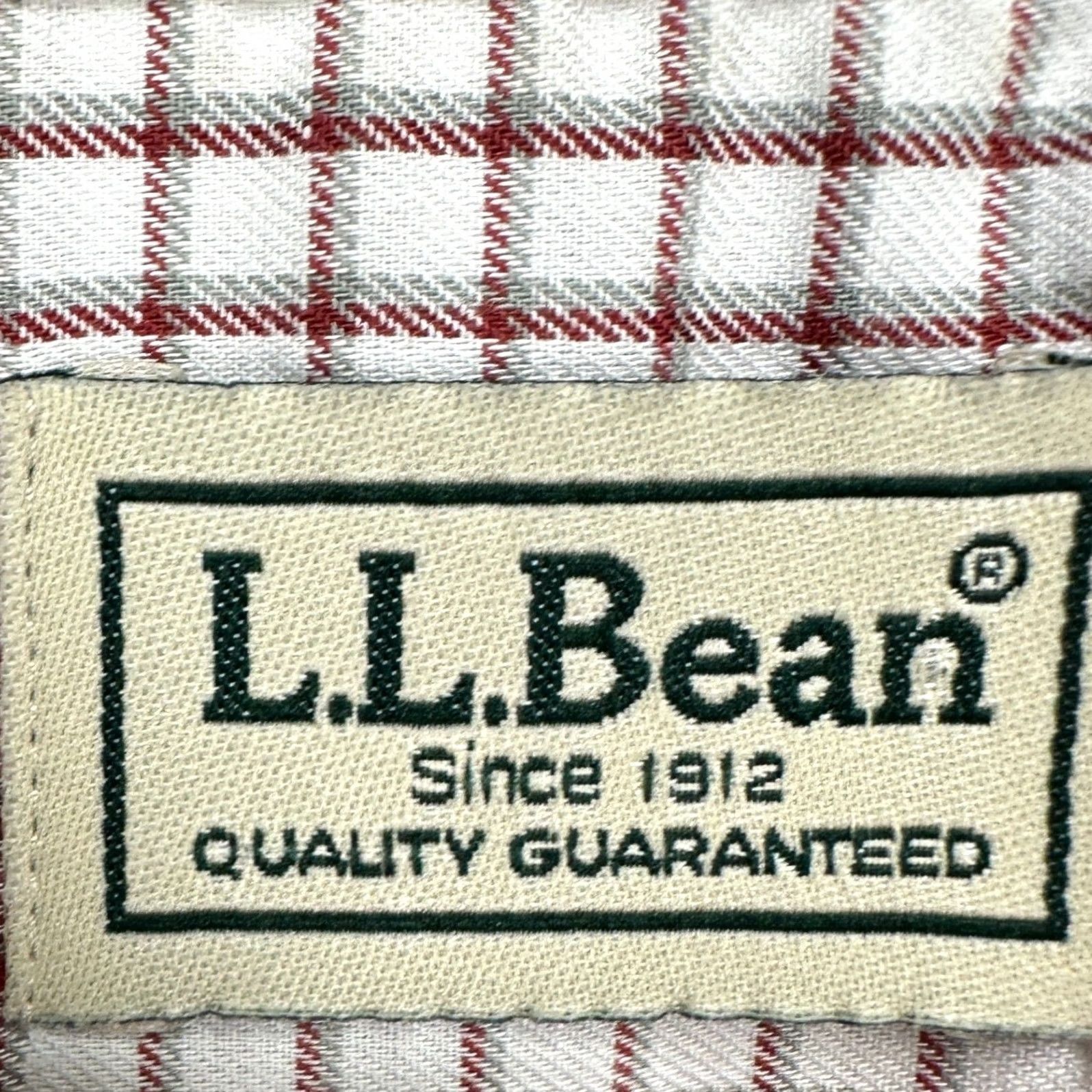 Vintage VINTAGE L.L. Bean Shirt Button Down Men Large Red White Plaid Short Sleeve Pocket Cotton Size US L / EU 52-54 / 3 - 3 Thumbnail