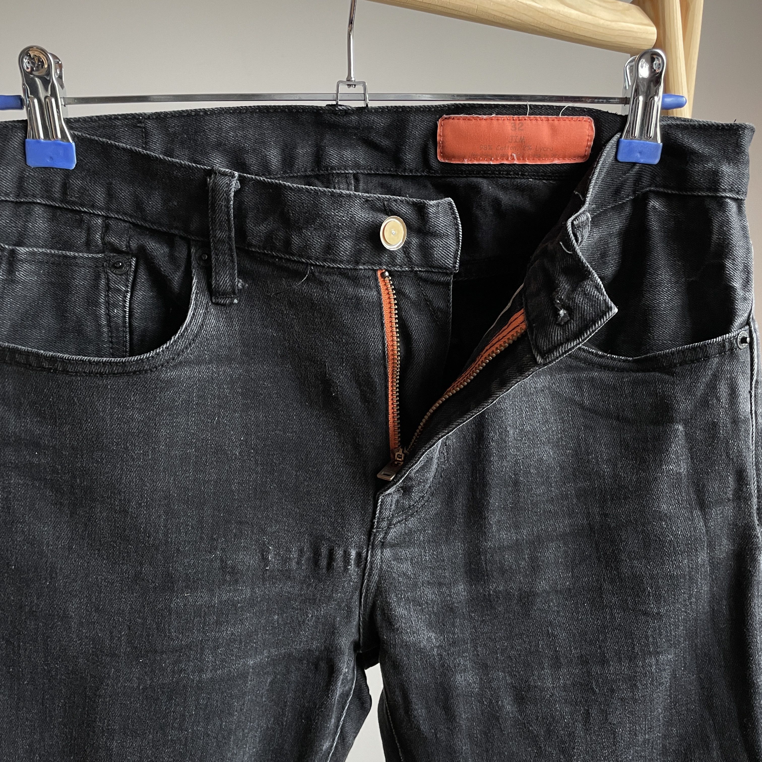 Jean Shop Jean Shop Jim Stretch Slim Washed Black Selvedge Denim Size US 32 / EU 48 - 5 Thumbnail