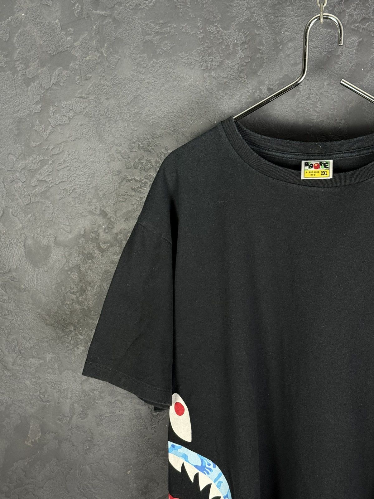 Bape Варе Bape Flame Side Shark Black Men’s Tee Size US XXL / EU 58 / 5 - 3 Thumbnail