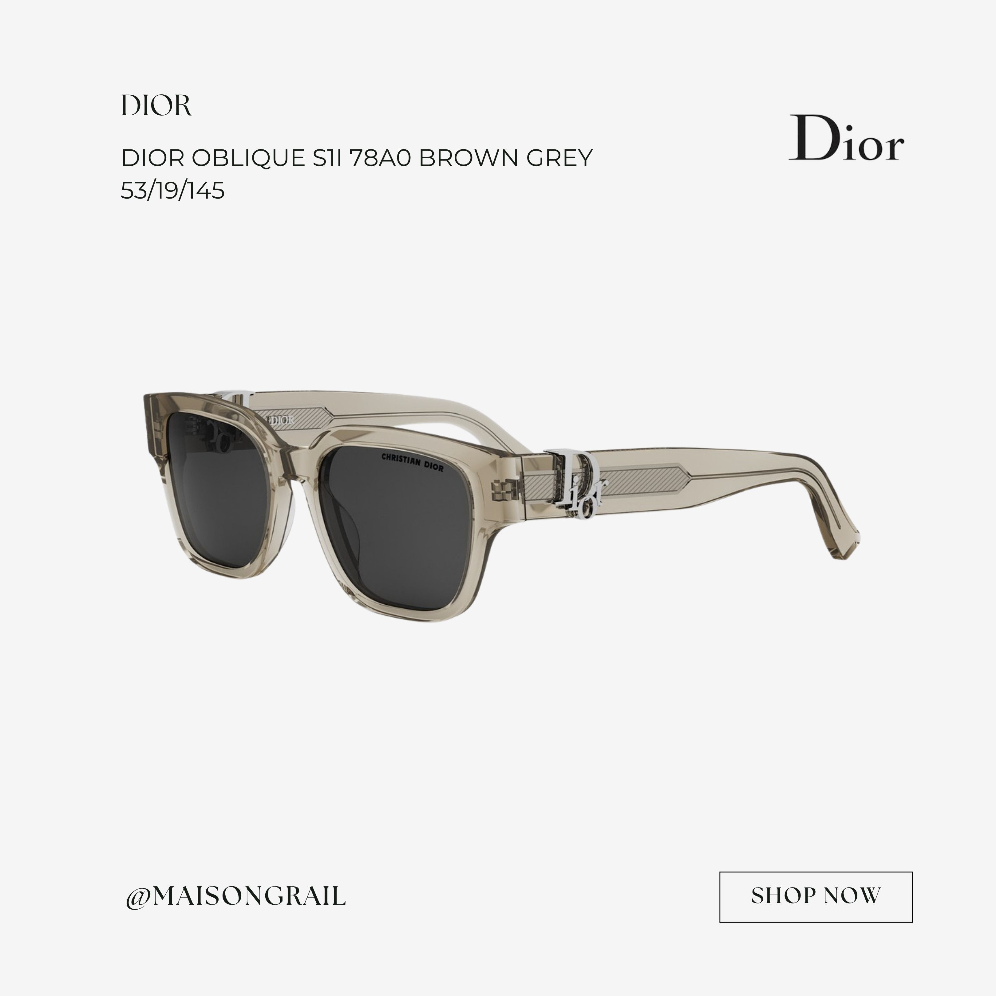 Dior DIOR OBLIQUE S1I 78A0 SUNGLASSES Size ONE SIZE - 1 Thumbnail