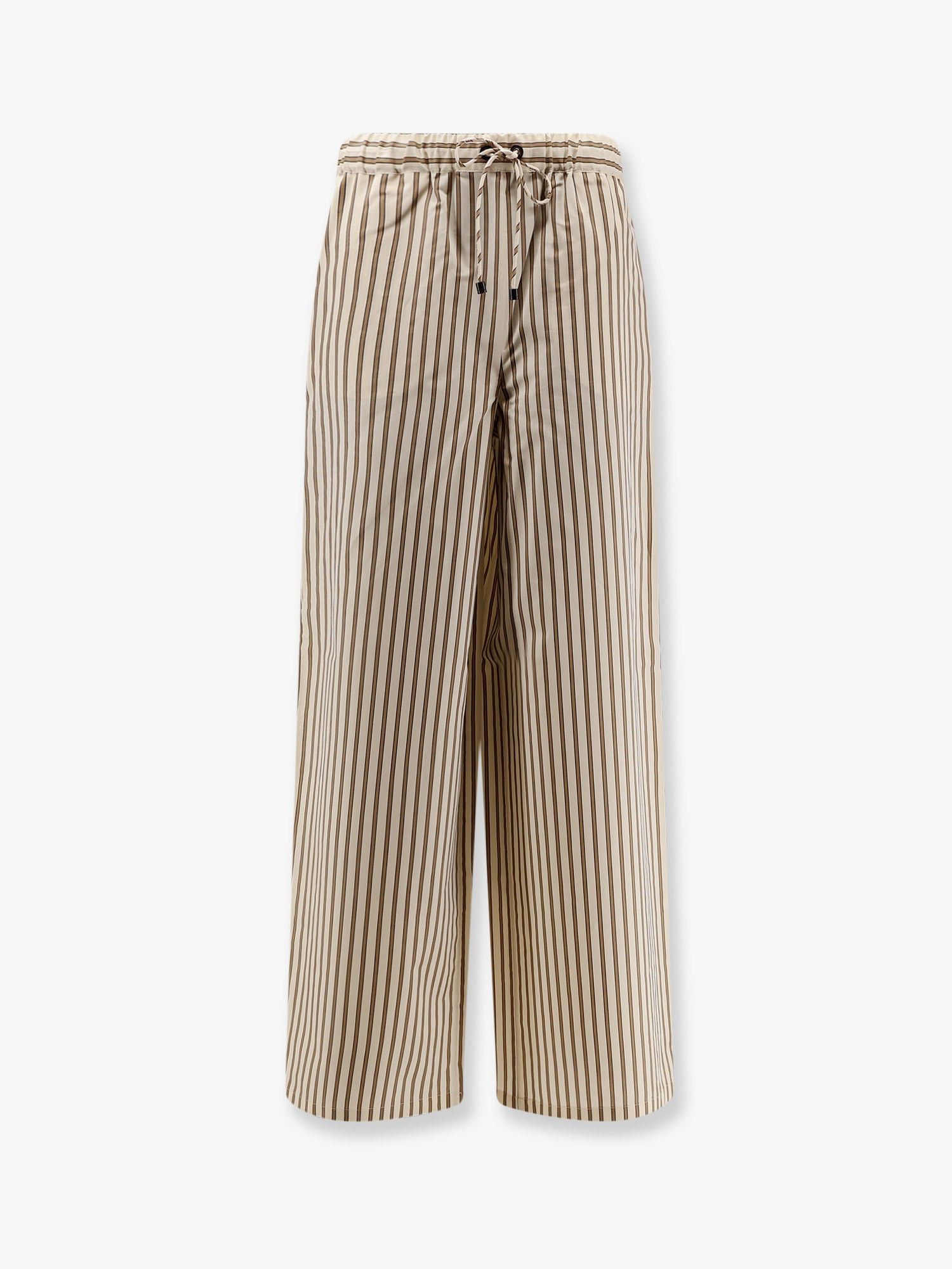 Max Mara Mxmordine Cotton And Silk Trousers Size 28" / US 6 / IT 42 - 1 Thumbnail