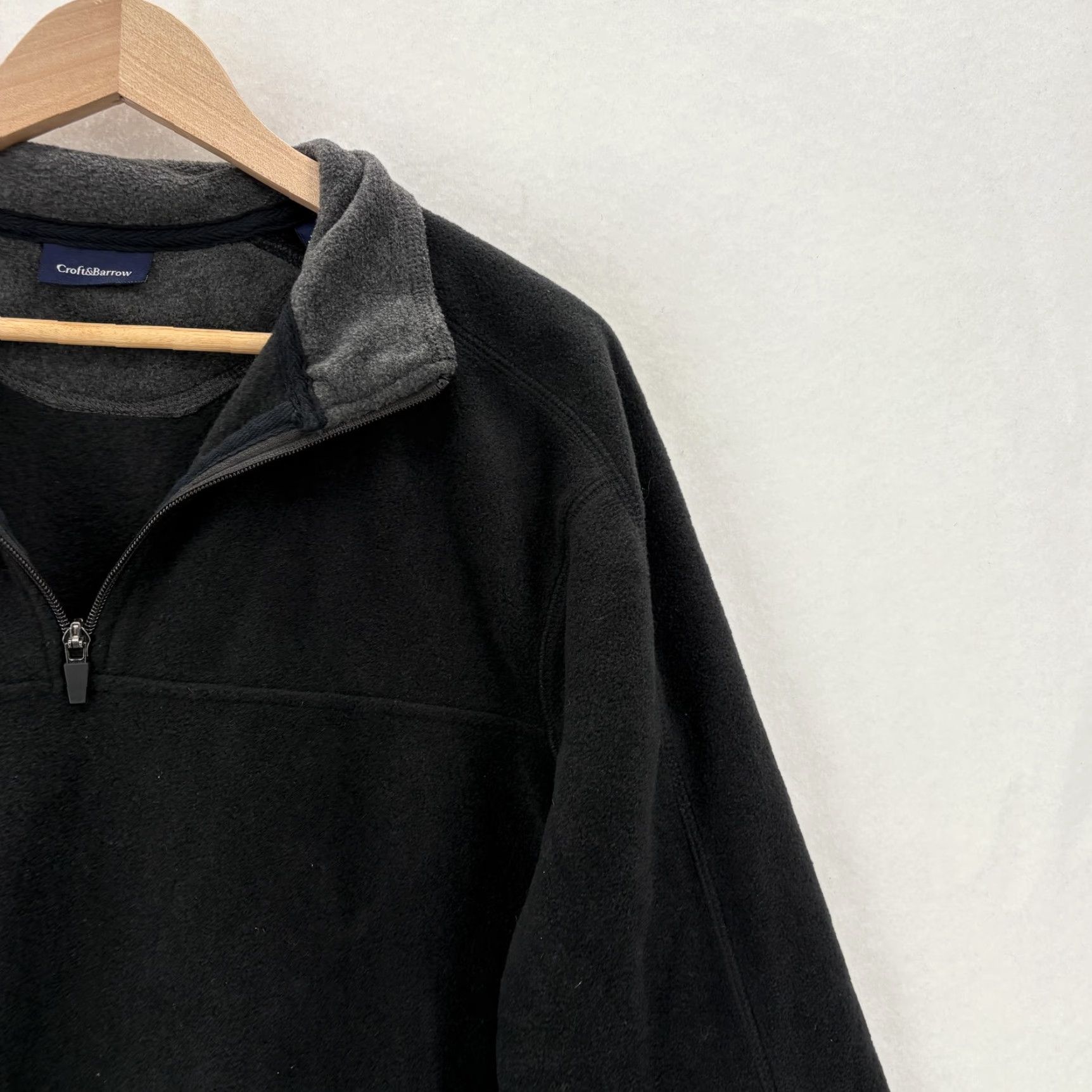 Croft & Barrow Croft&Barrow Sweater Mens Medium Black Fleece 1/4 Zip Mock Neck Pullover NWT Size US M / EU 48-50 / 2 - 2 Thumbnail