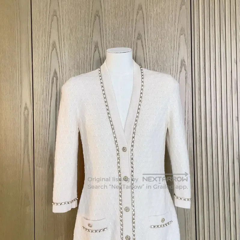 Chanel Chanel White Cashmere Chain Cardigan . Size S / US 4 / IT 40 - 3 Thumbnail