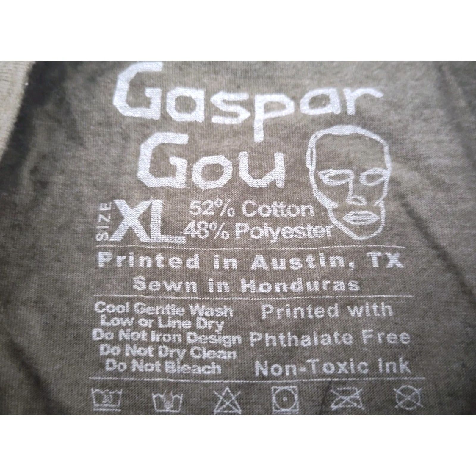 Olive Gaspar Gou Monster Tee Shirt Horror Face Adult Olive Green Size XL Size US XL / EU 56 / 4 - 5 Thumbnail