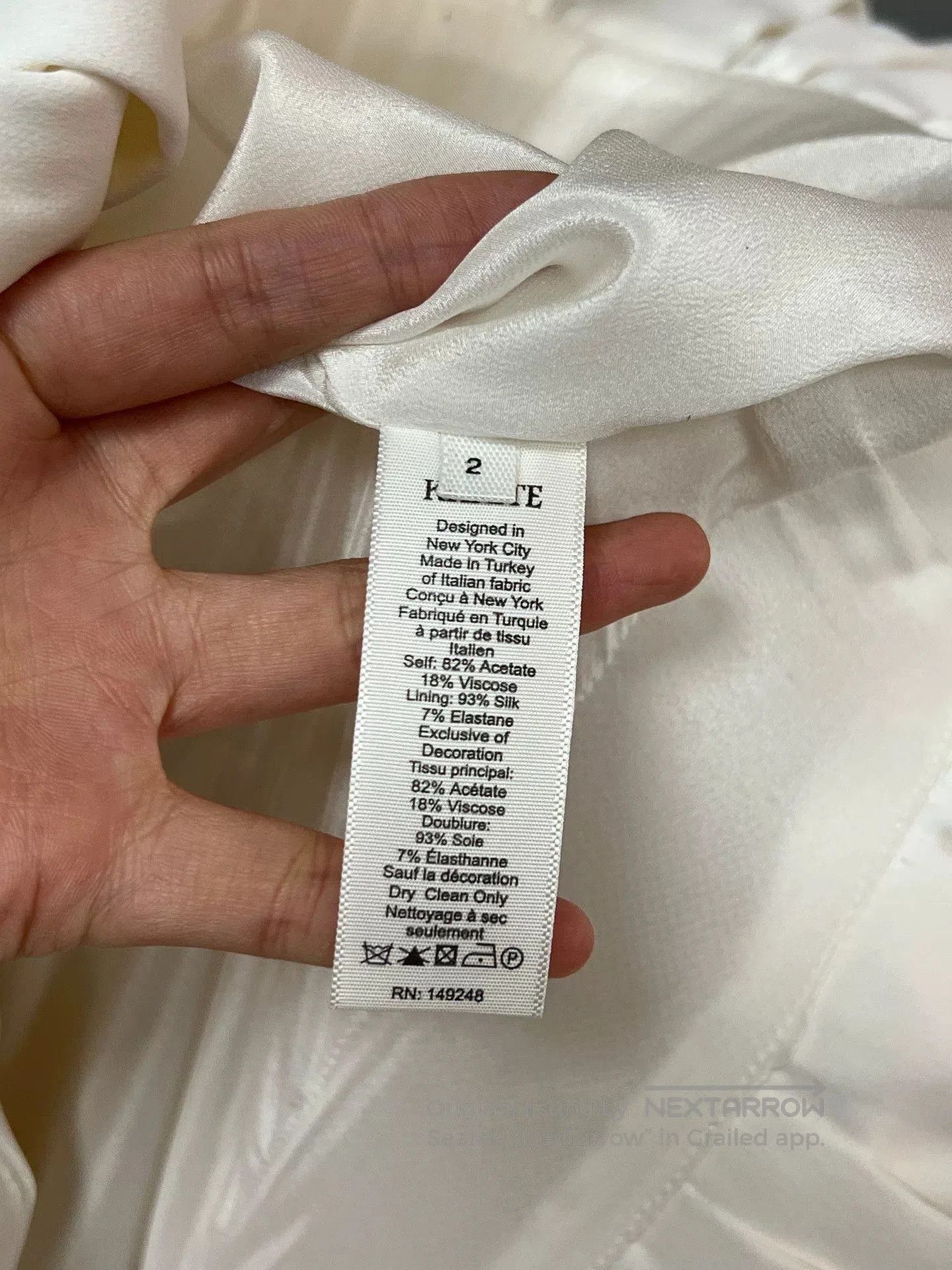 KHAITE Khaite Pleated White Dress Size 2. Size S / US 4 / IT 40 - 3 Thumbnail