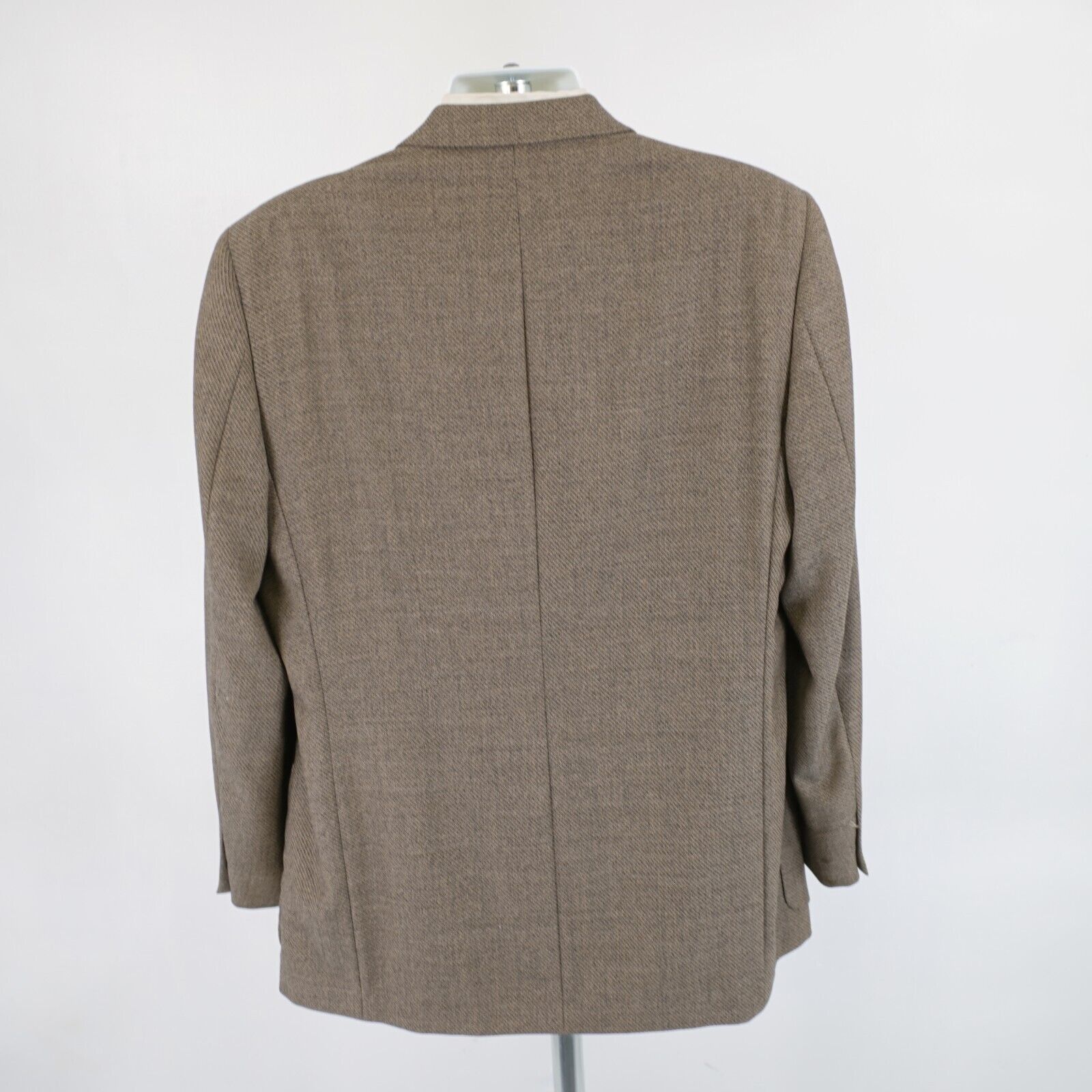Hart Schaffner Marx Hart Schaffner Marx Tweed Wool Gray Tan Weave Sport Coat 44L Size 44L - 6 Thumbnail