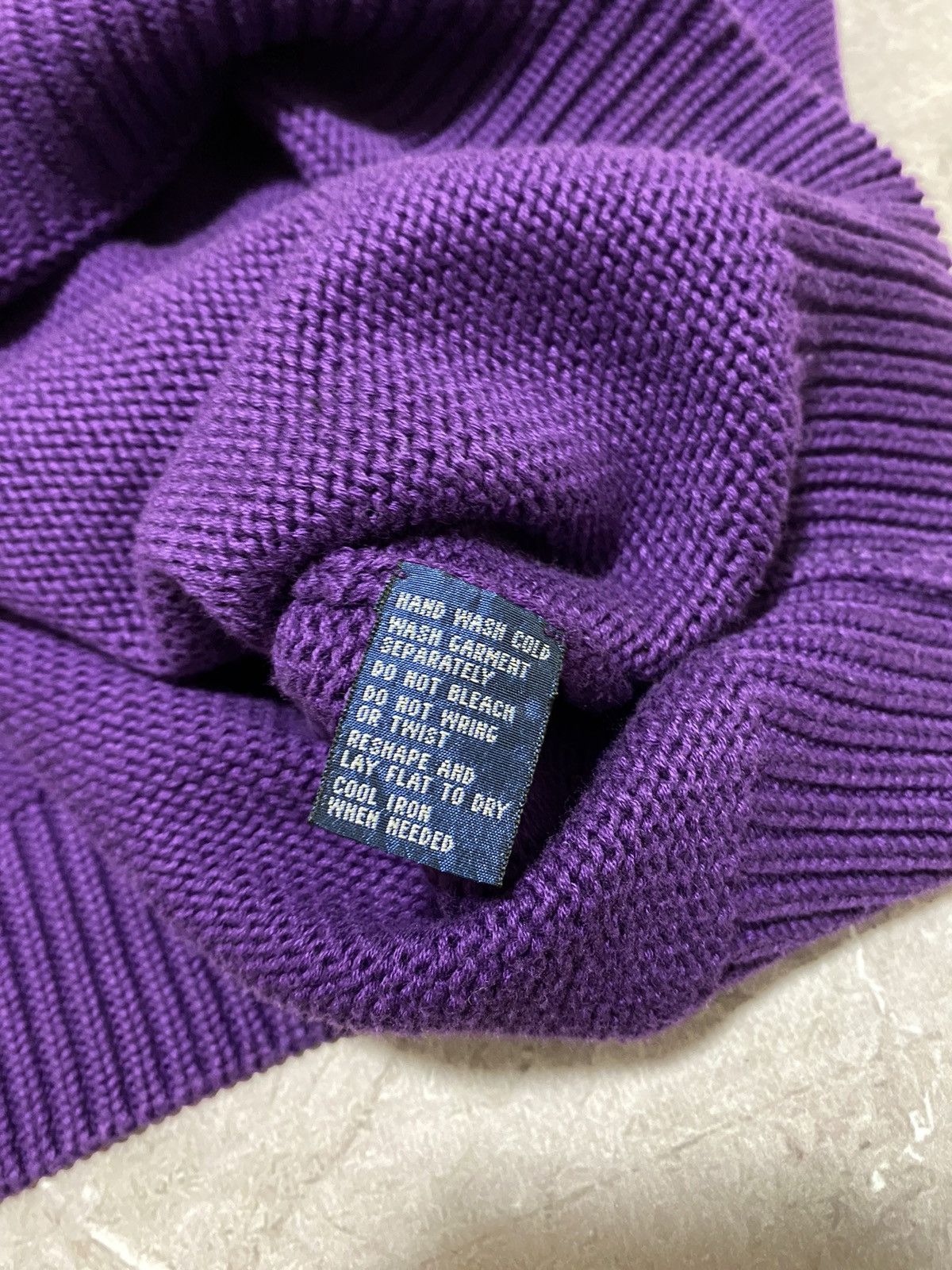 Polo Ralph Lauren × Ralph Lauren × Vintage Vintage Y2K Polo Ralph Lauren Purple V-Neck Sweatshirt 90s Size US L / EU 52-54 / 3 - 10 Thumbnail