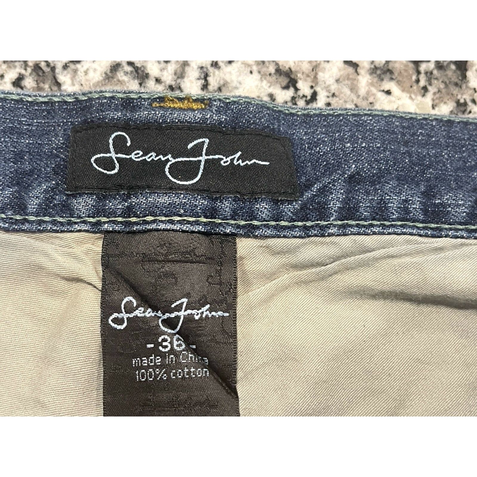 Sean John VINTAGE Sean John Jeans Mens 36 Blue Denim Baggy Hip Hop 36x32.5 Y2K Jeans Straight Hip Hop Mens Blue Denim Cotton Fatigue Style Baggy Straight Mens Size US 36 / EU 52 - 4 Thumbnail