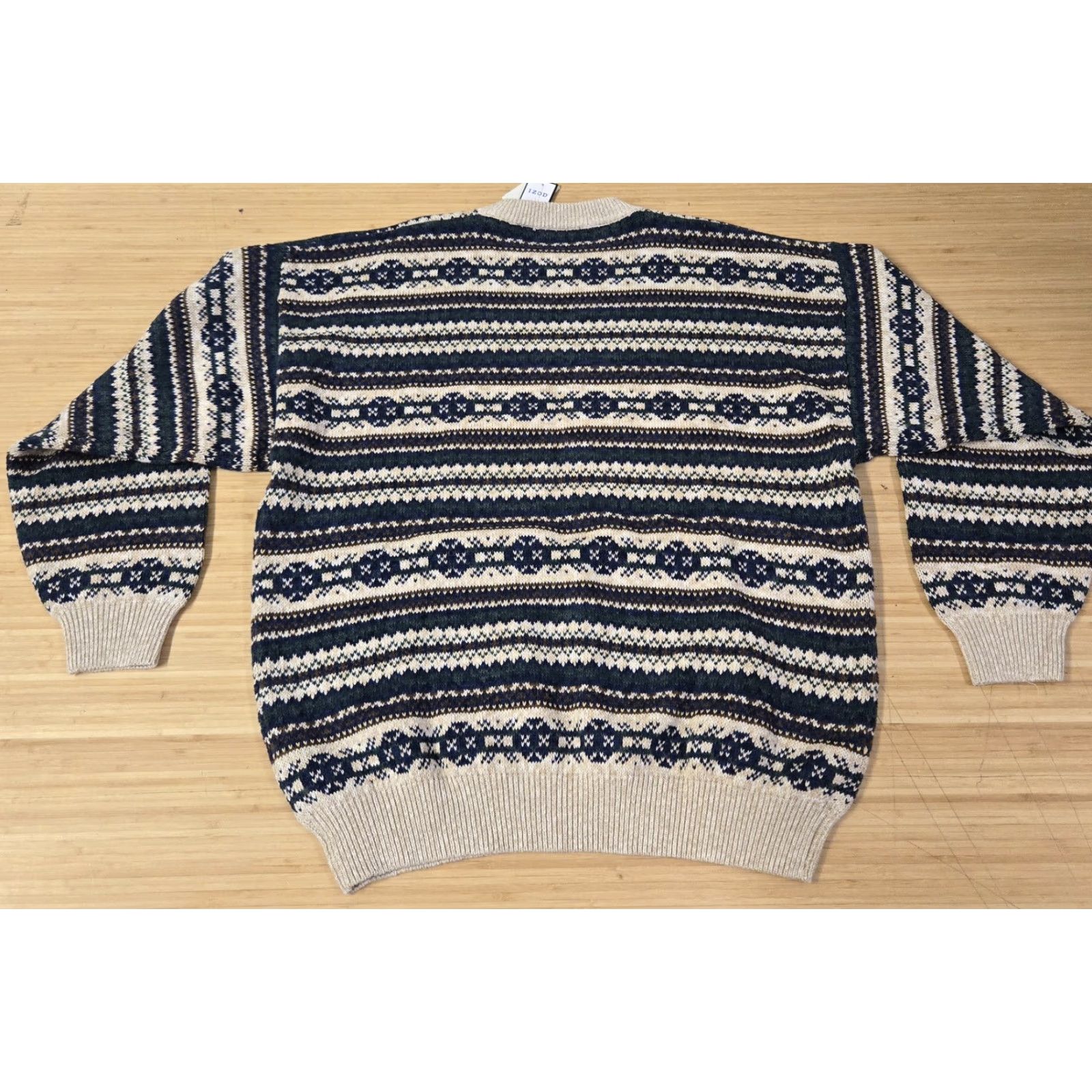 Izod IZOD Sweater Mens XL Fair Isle Stripe Crewneck Pullover Casual Size US XL / EU 56 / 4 - 4 Thumbnail