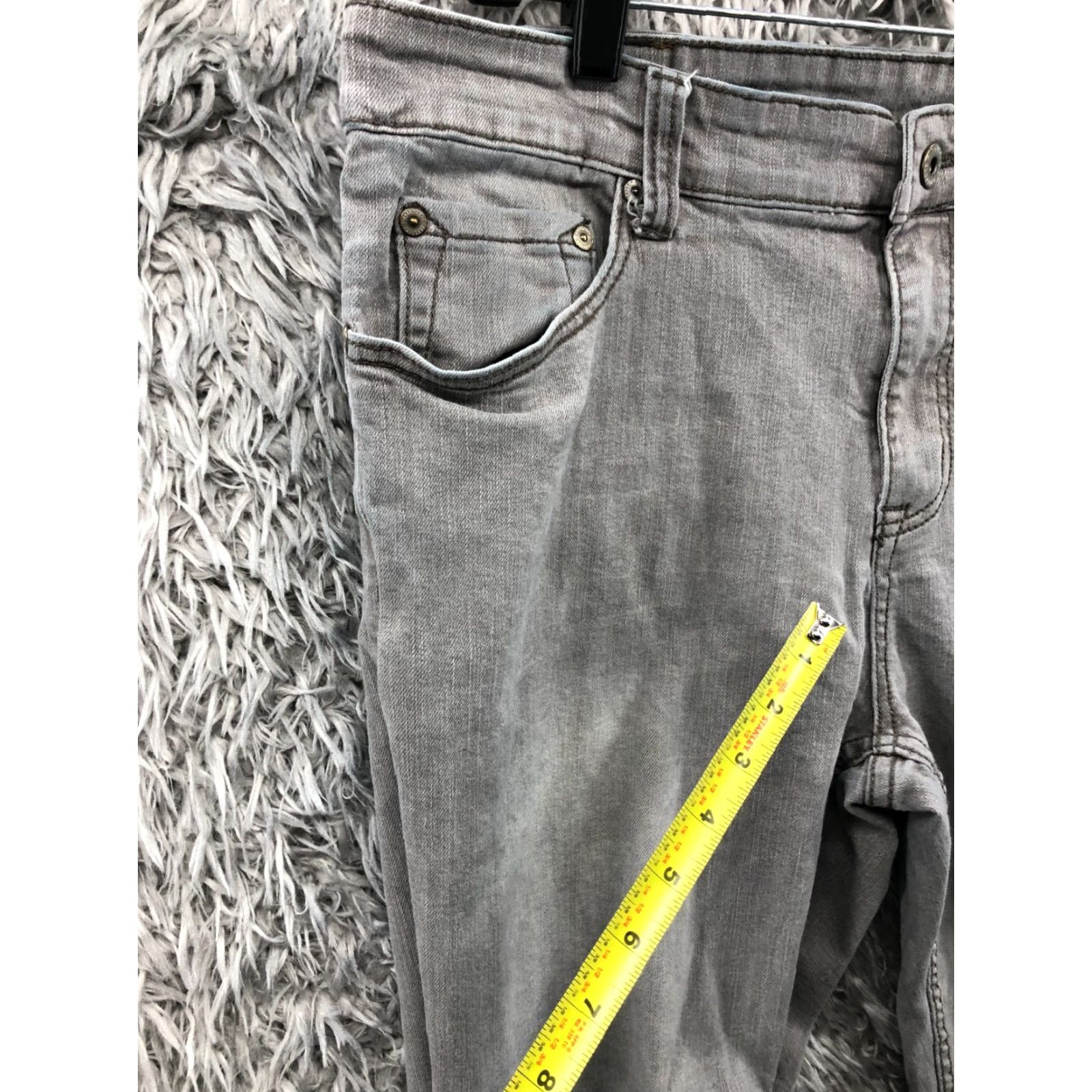 Vintage Flypaper Jeans Slim Straight 38x30 Mens Mid Gray Solid Denim 5-Pocket Modern Classic Size US 38 / EU 54 - 5 Thumbnail