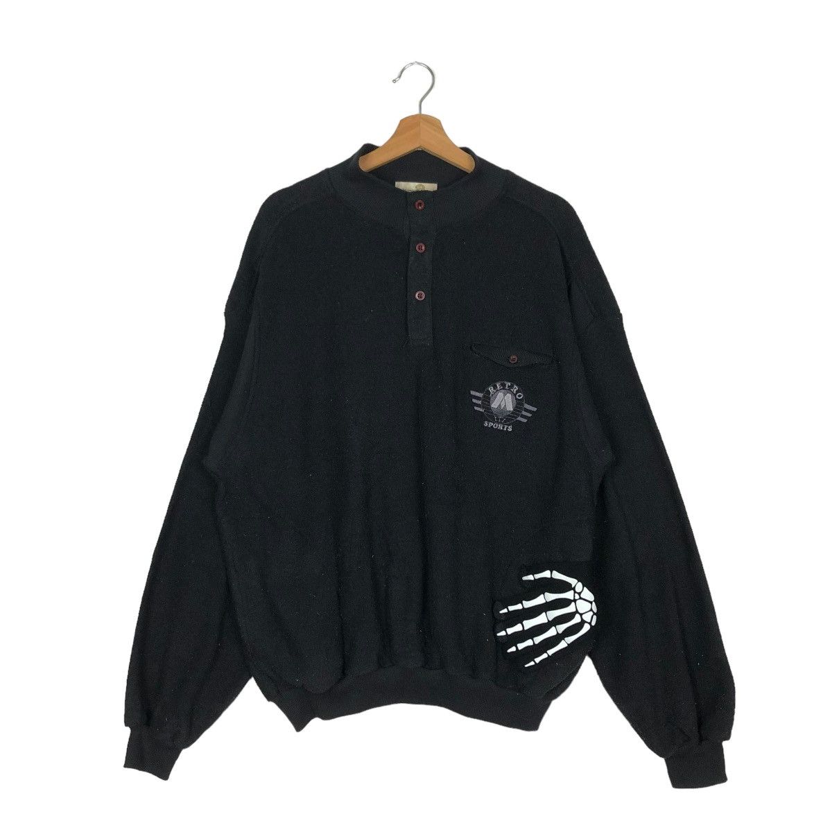Japanese Brand 🔥VINTAGE COLLEGE SWEATSHIRT COLLAR RETRO SPORTS BIG LOGO Size US L / EU 52-54 / 3 - 1 Thumbnail