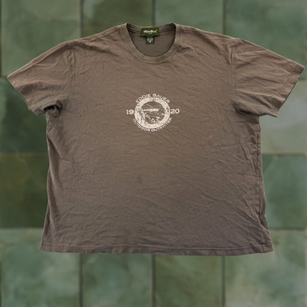 Eddie Bauer VINTAGE Eddie Bauer Shirt Mens XL Brown Short Sleeve 90s Logo Hiking Outdoor Shirt Mens XL Brown 90s Eddie Bauer Outdoor Logo Shirt Size US XL / EU 56 / 4 - 1 Thumbnail