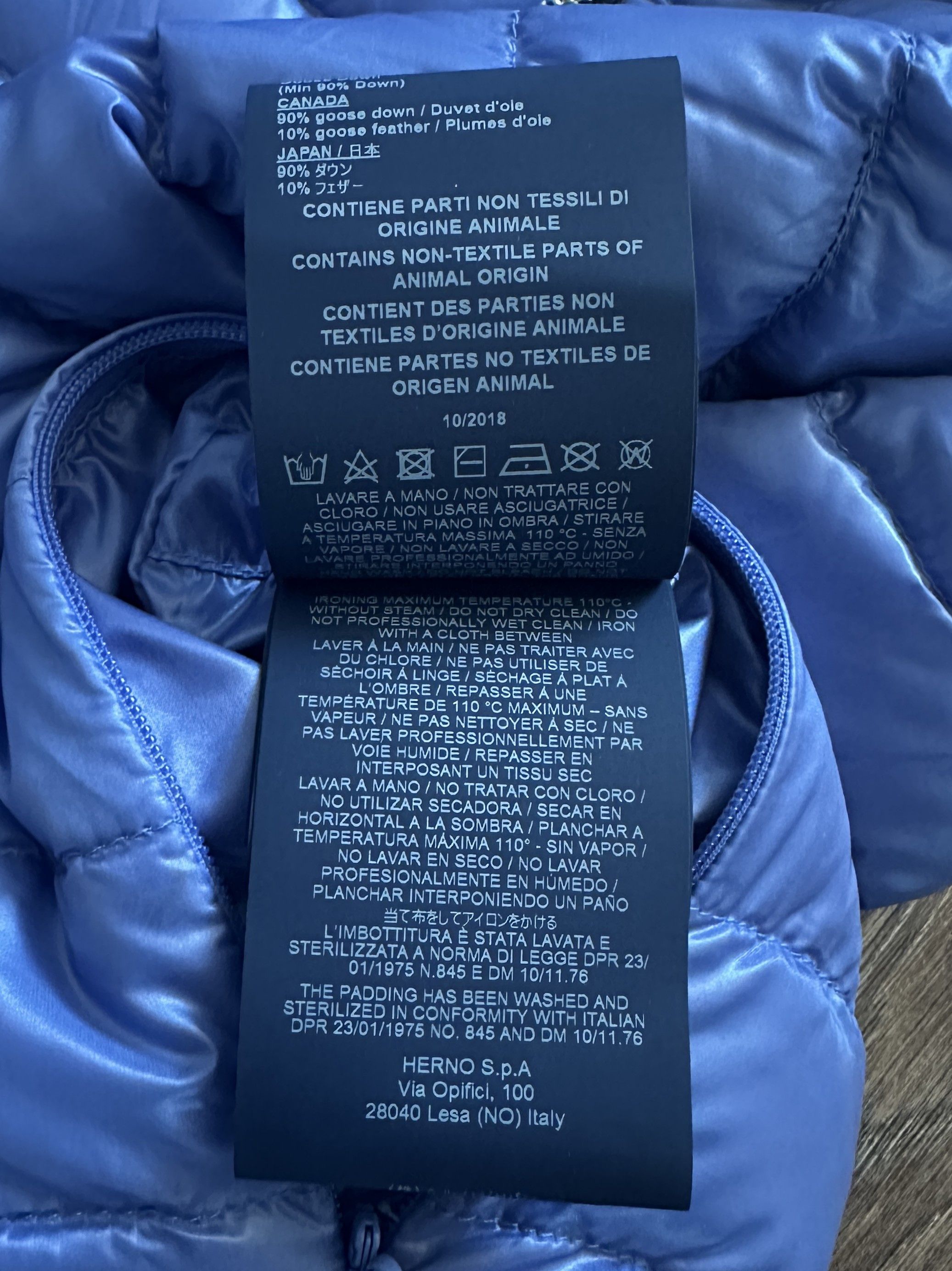Herno HERNO Full Zip Quilted Down Vest Blue Luxury Brand Fashion Size L / US 10 / IT 46 - 25 Thumbnail