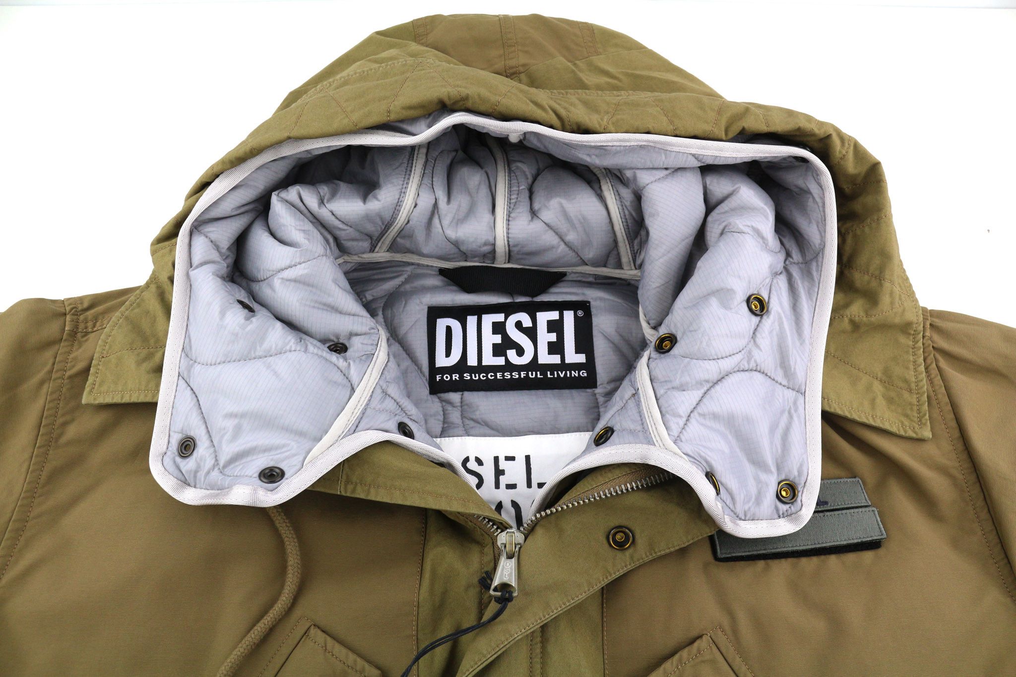 Diesel W-MILES L Brown Removable Lining Hooded Jacket 40044 Size US L / EU 52-54 / 3 - 6 Thumbnail