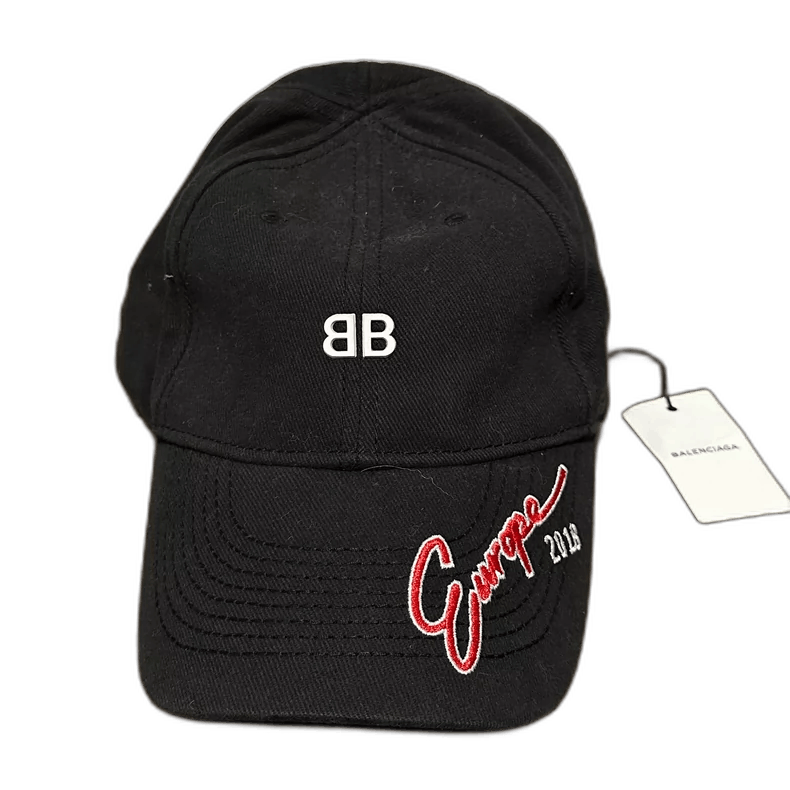 Balenciaga Balenciaga Embroidered Black Baseball Cap Size ONE SIZE - 1 Thumbnail