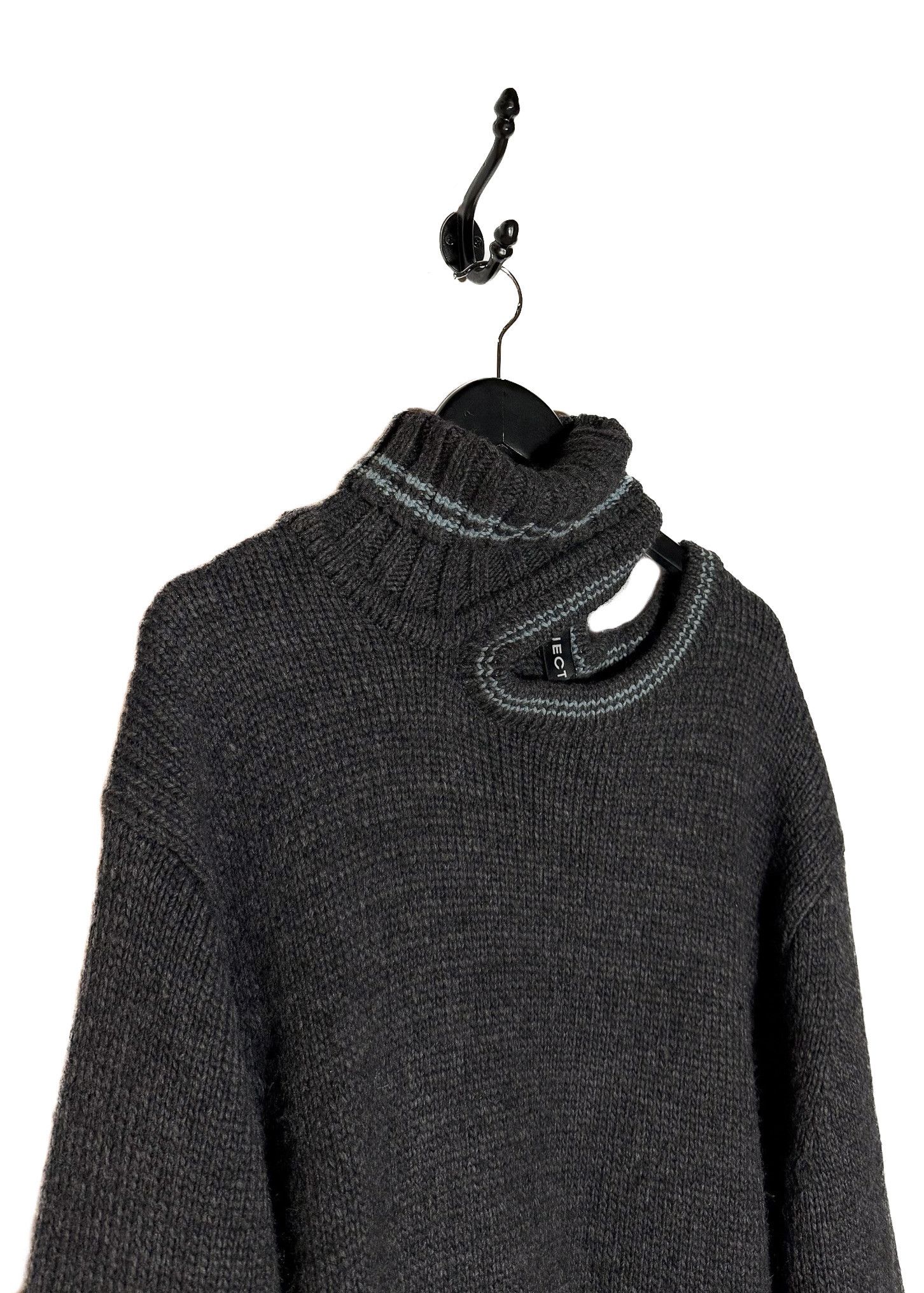 Y/Project Y/Project Double Collar Turtleneck Charcoal Knit Sweater Size S / US 4 / IT 40 - 3 Thumbnail