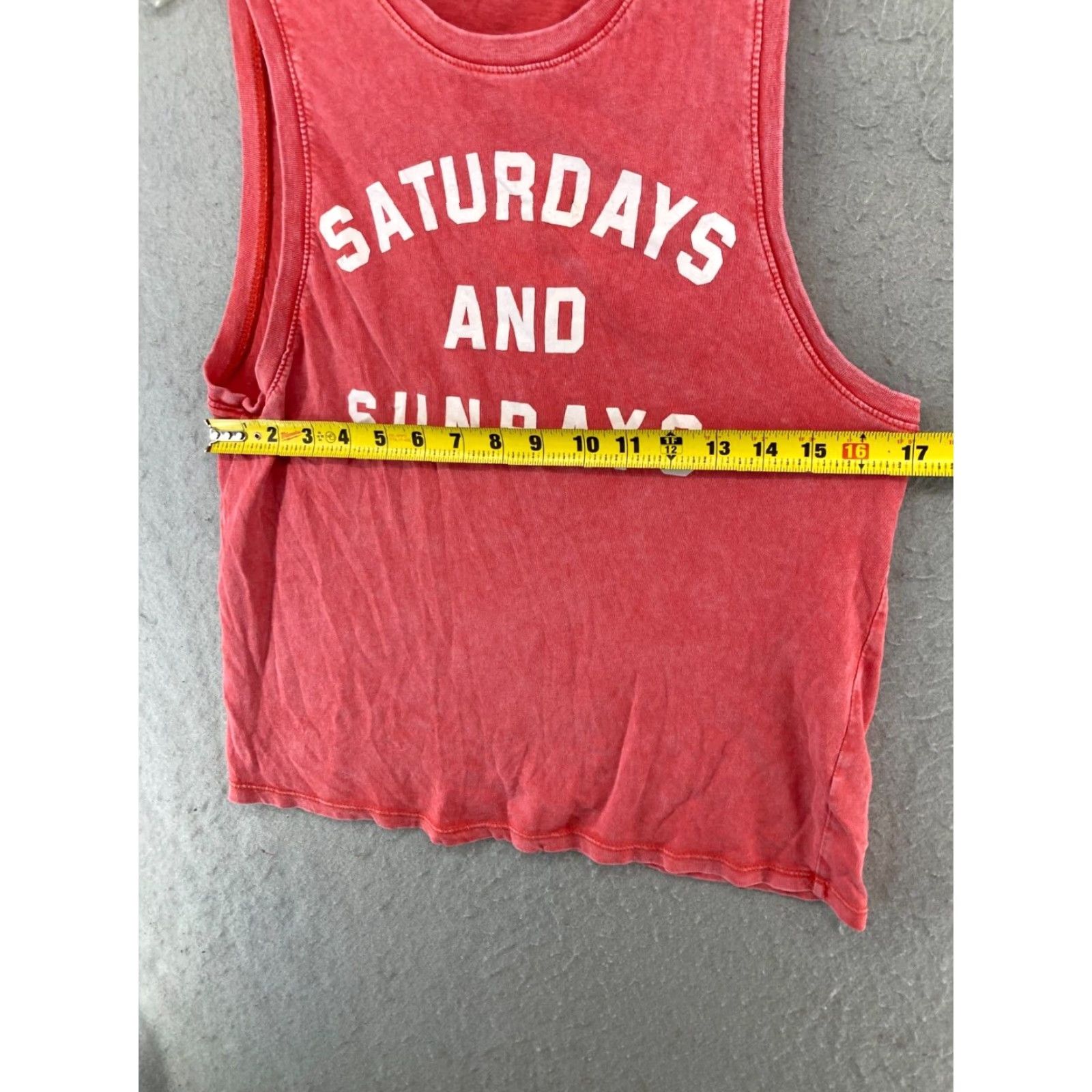 Vintage Altar'd State Women's Cropped Tank Top Small Red Solid Scoop Neck Casual Beach Size S / US 4 / IT 40 - 2 Thumbnail