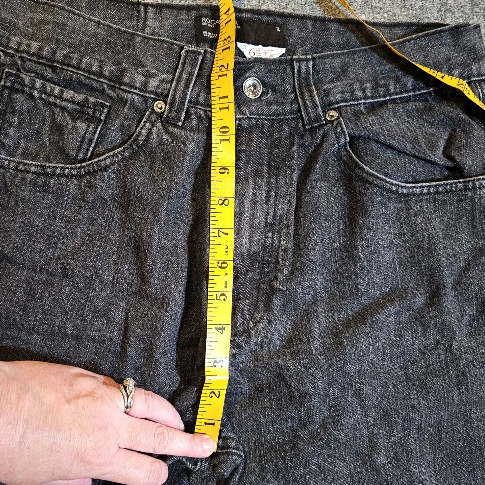 Rocawear Vintage Rocawear Jeans Men 36x33 Black Baggy Straight Skater Hip Hop Street Wear Size US 36 / EU 52 - 6 Thumbnail
