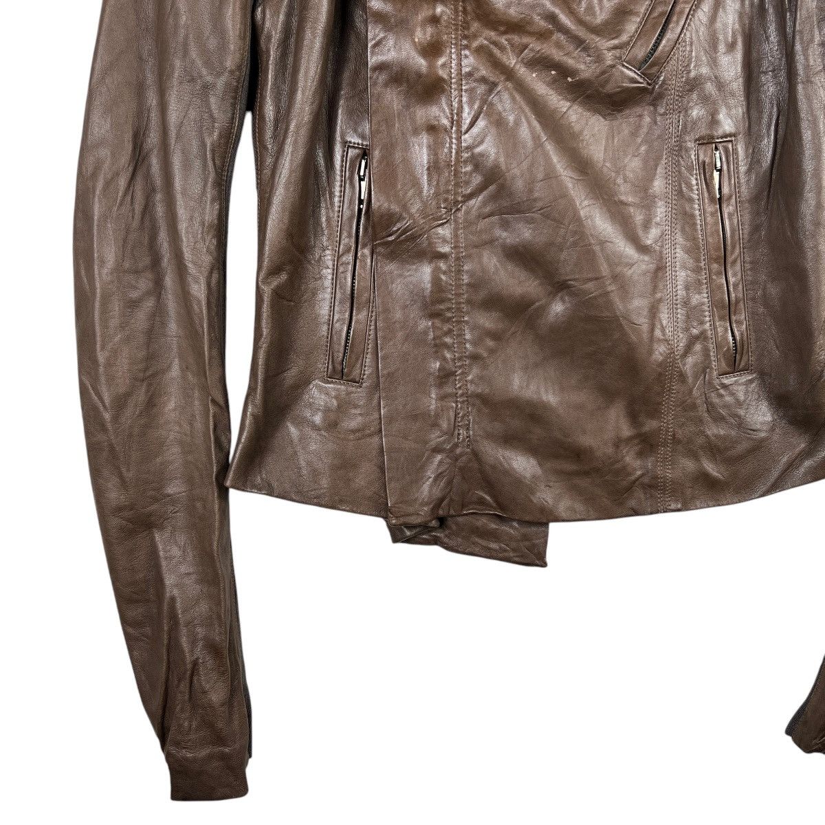 Rick Owens 🔥 RICK OWENS HYBRID LEATHER BOHO MOTORCYCLE JACKET Size M / US 6-8 / IT 42-44 - 11 Thumbnail