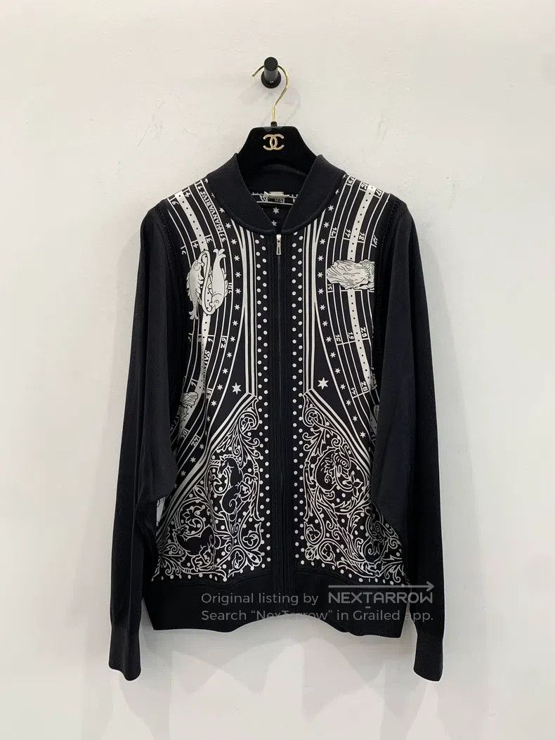 Hermes Hermes Black mulberry silk and wool zippered women's cardi Size XS / US 0-2 / IT 36-38 - 1 Thumbnail