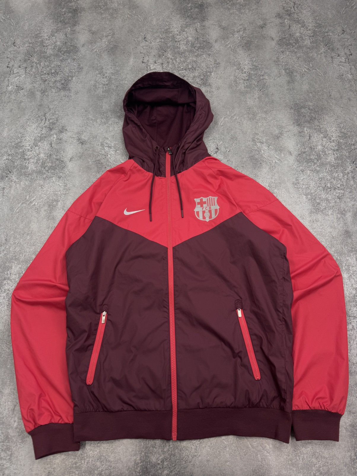 Nike Nike FC Barcelona Men Hooded Zip Jacket Burgundy Size S Size US S / EU 44-46 / 1 - 1 Thumbnail